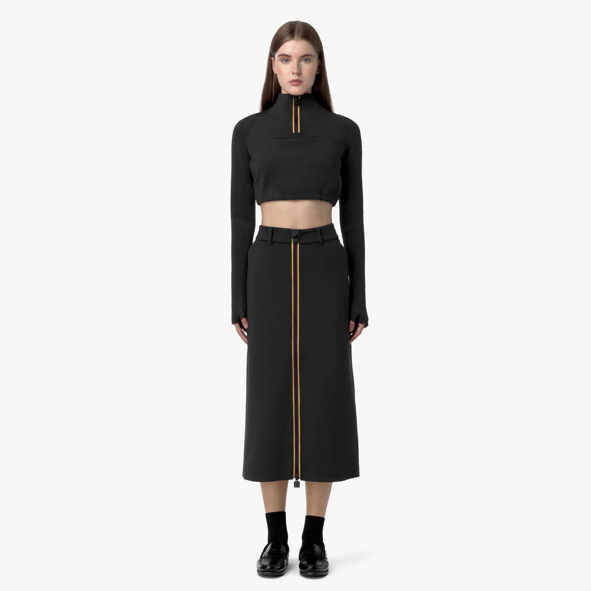 MARALIE SCUBA - Skirts - Long - Woman - BLACK ASH - Image 3