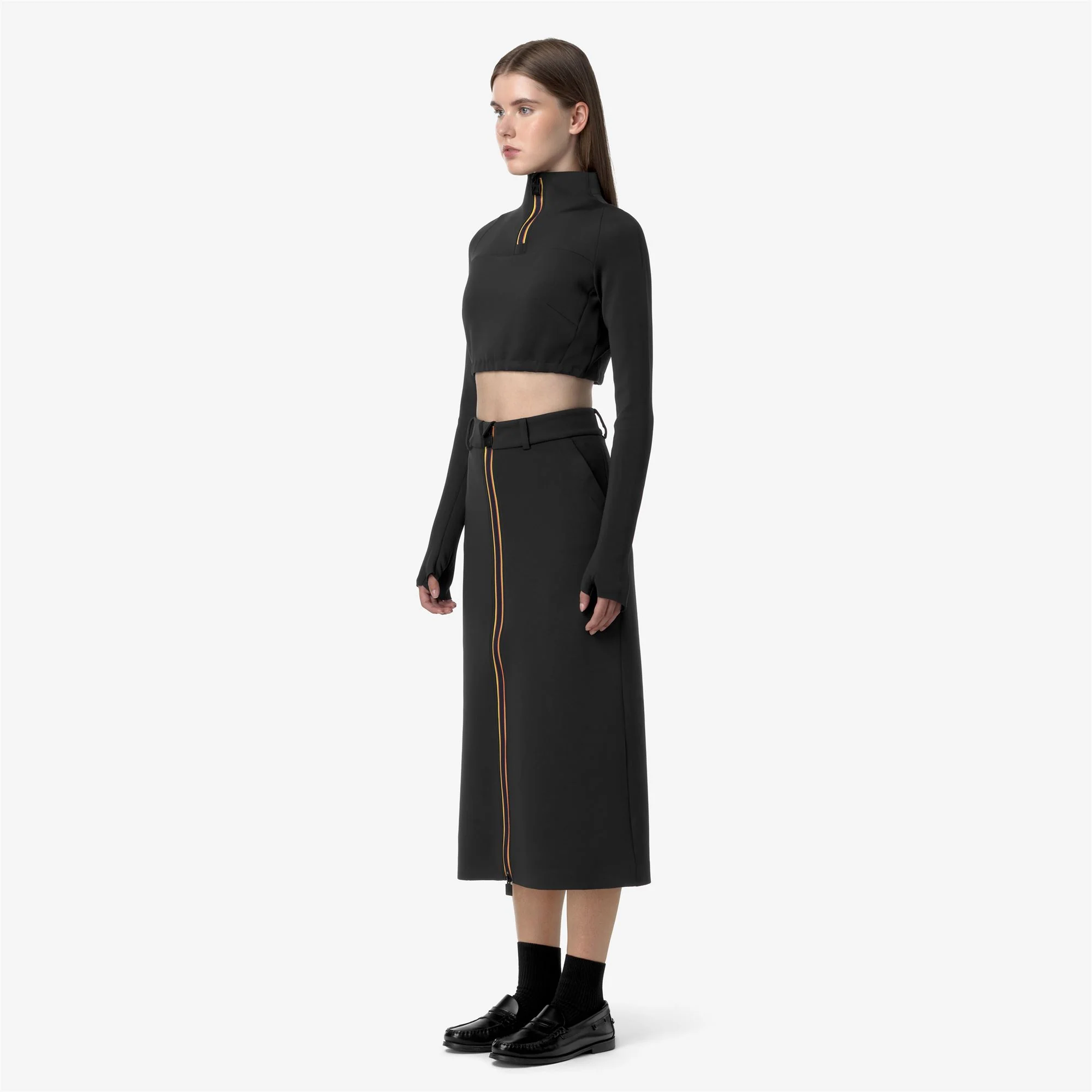 MARALIE SCUBA - Skirts - Long - Woman - BLACK ASH - Image 4