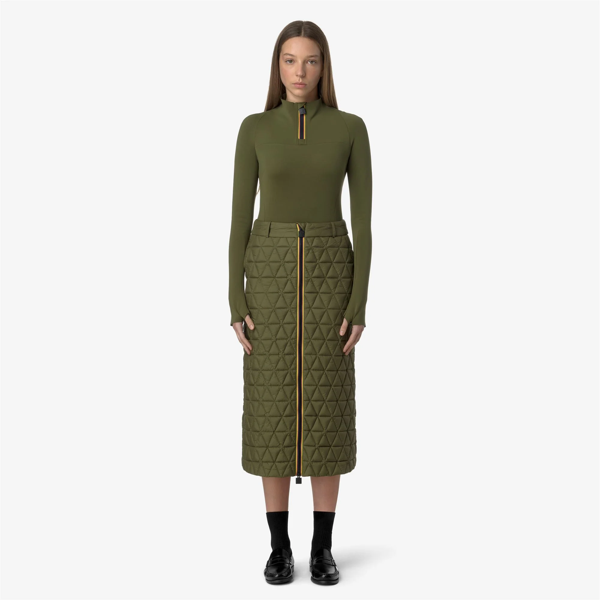 MARALIE TECH THERMO LIGHT - Skirts - Long - Woman - GREEN WINTER - Image 3