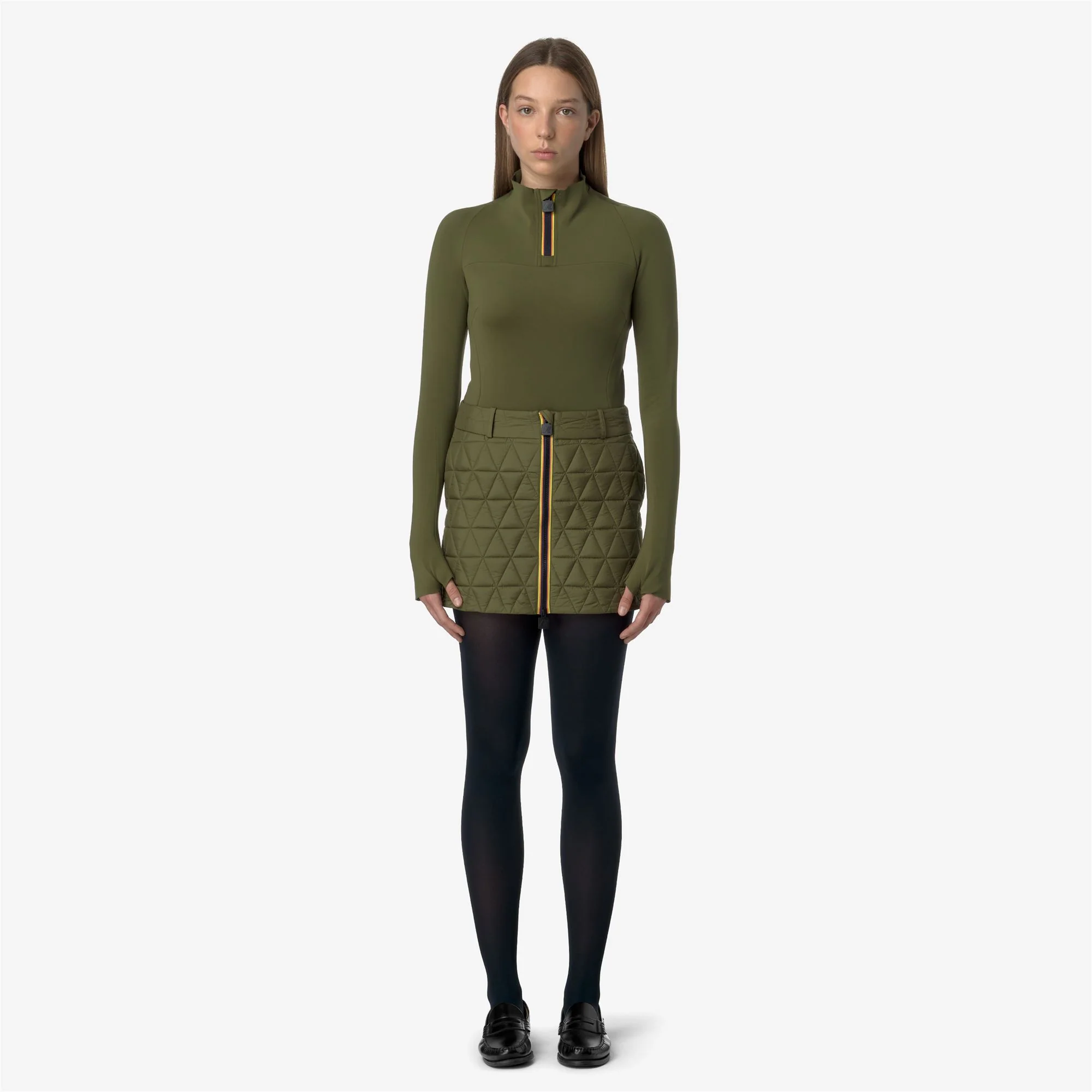MINIKI TECH THERMO LIGHT - Skirts - Short - Woman - GREEN WINTER - Image 3