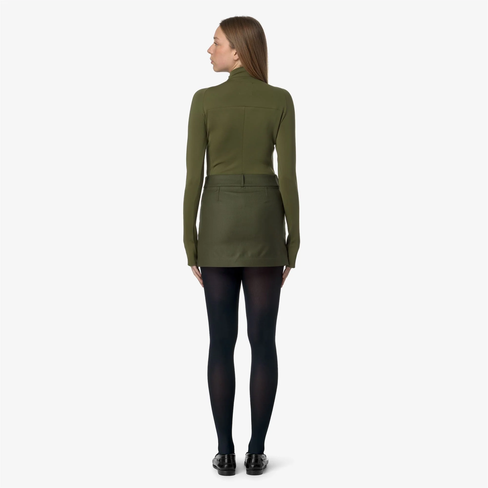 MINIKI TECH WOOL 3L SOLID - Skirts - Short - Woman - GREEN WINTER-BLACK ASH - Image 5