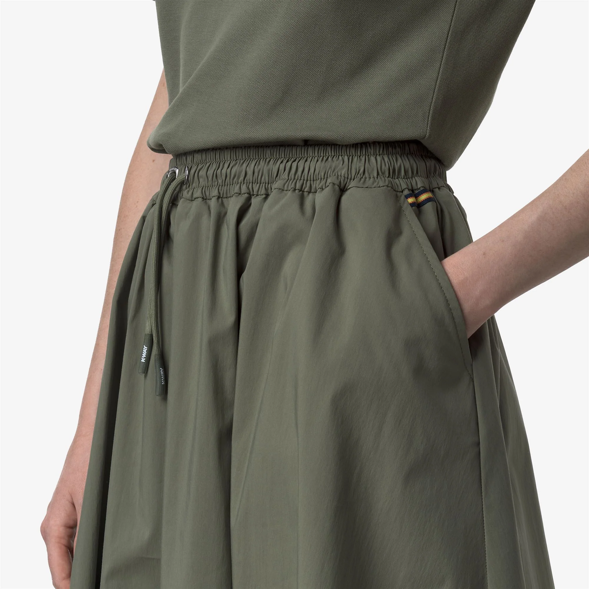 MOSELLA LIGHT POPLIN TECH - Skirts - Long - Woman - GREEN LICHEN - Image 2