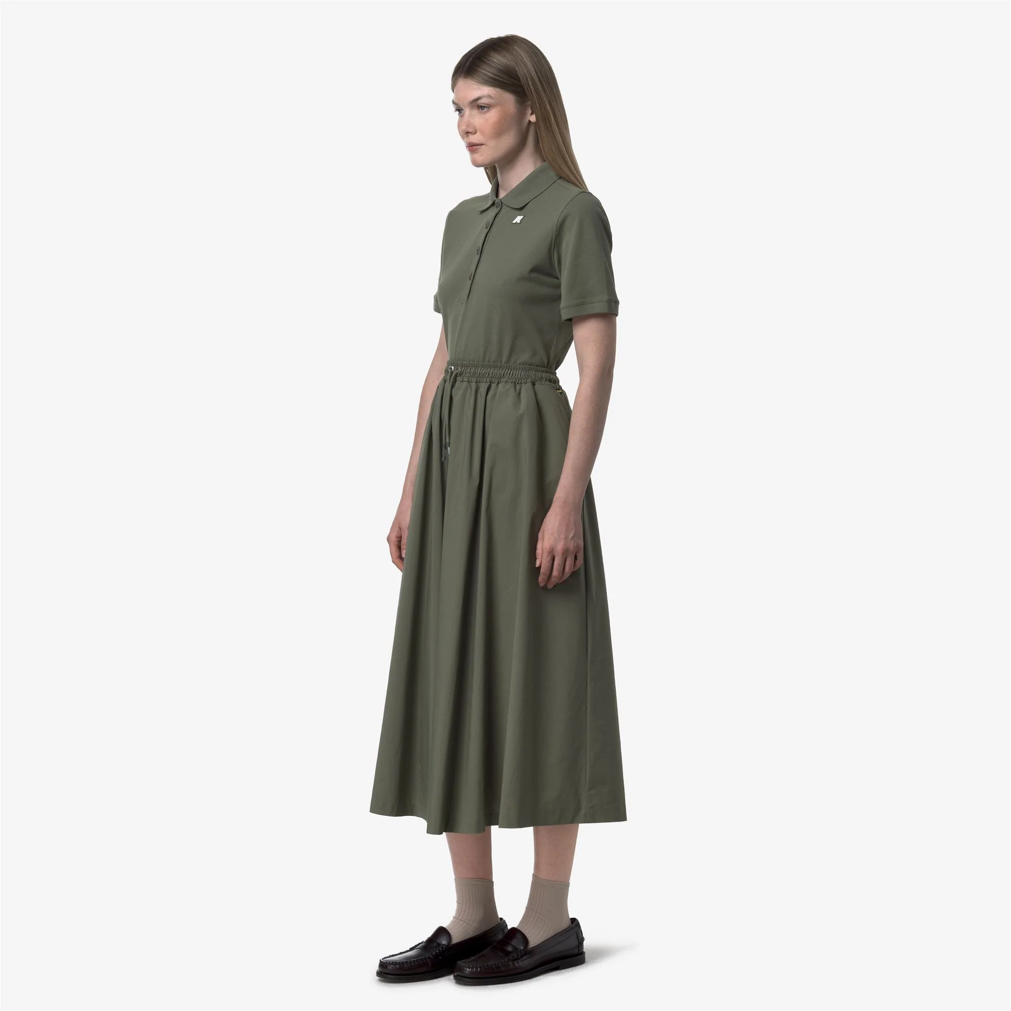 MOSELLA LIGHT POPLIN TECH - Skirts - Long - Woman - GREEN LICHEN - Image 4