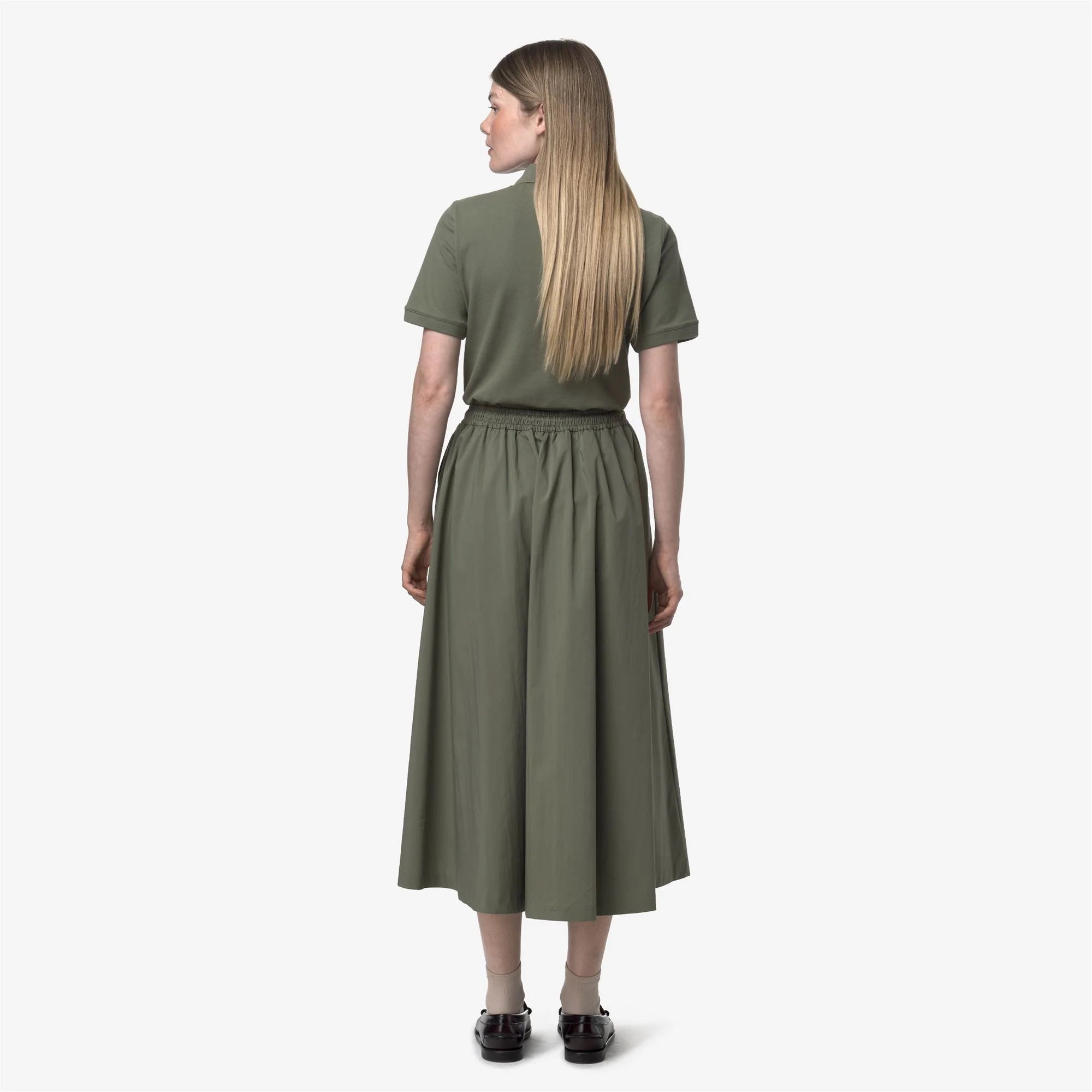 MOSELLA LIGHT POPLIN TECH - Skirts - Long - Woman - GREEN LICHEN - Image 5