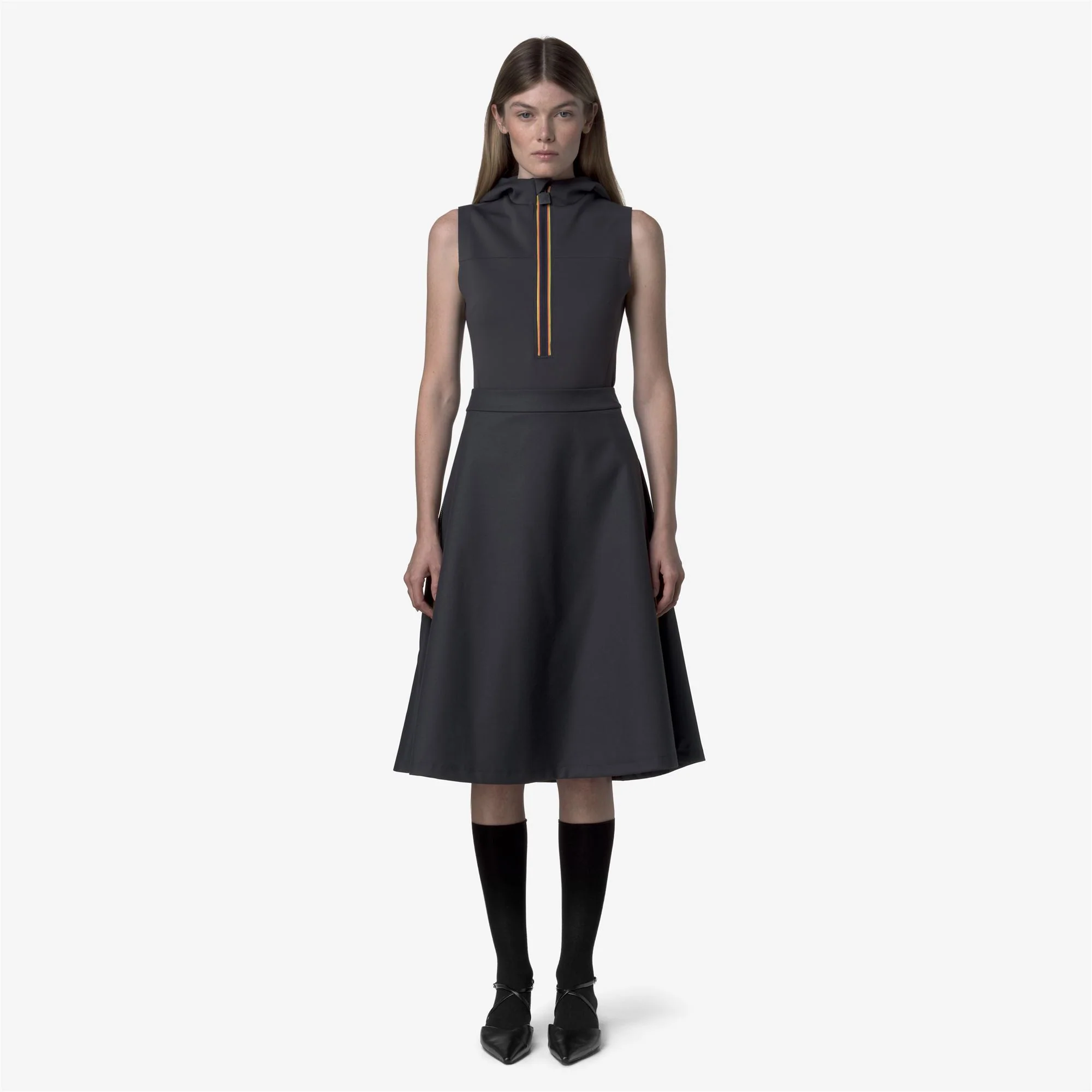 SHERRY WOOL-SHINY TWILL - Skirts - Longuette - Woman - BLUE NIGHT - Image 4
