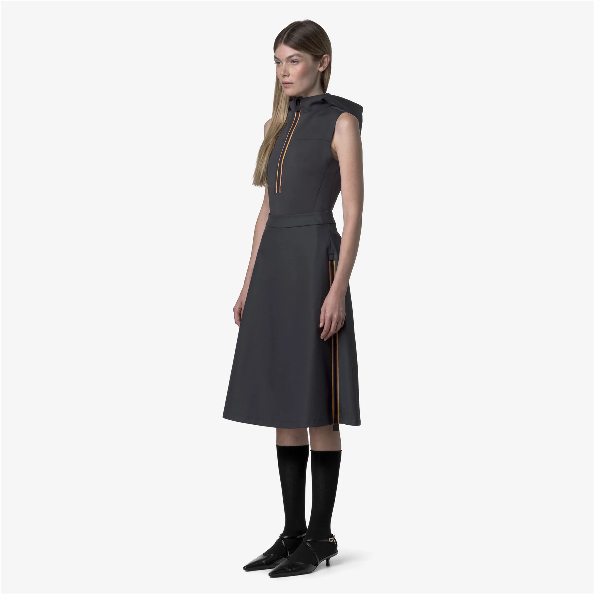 SHERRY WOOL-SHINY TWILL - Skirts - Longuette - Woman - BLUE NIGHT - Image 5