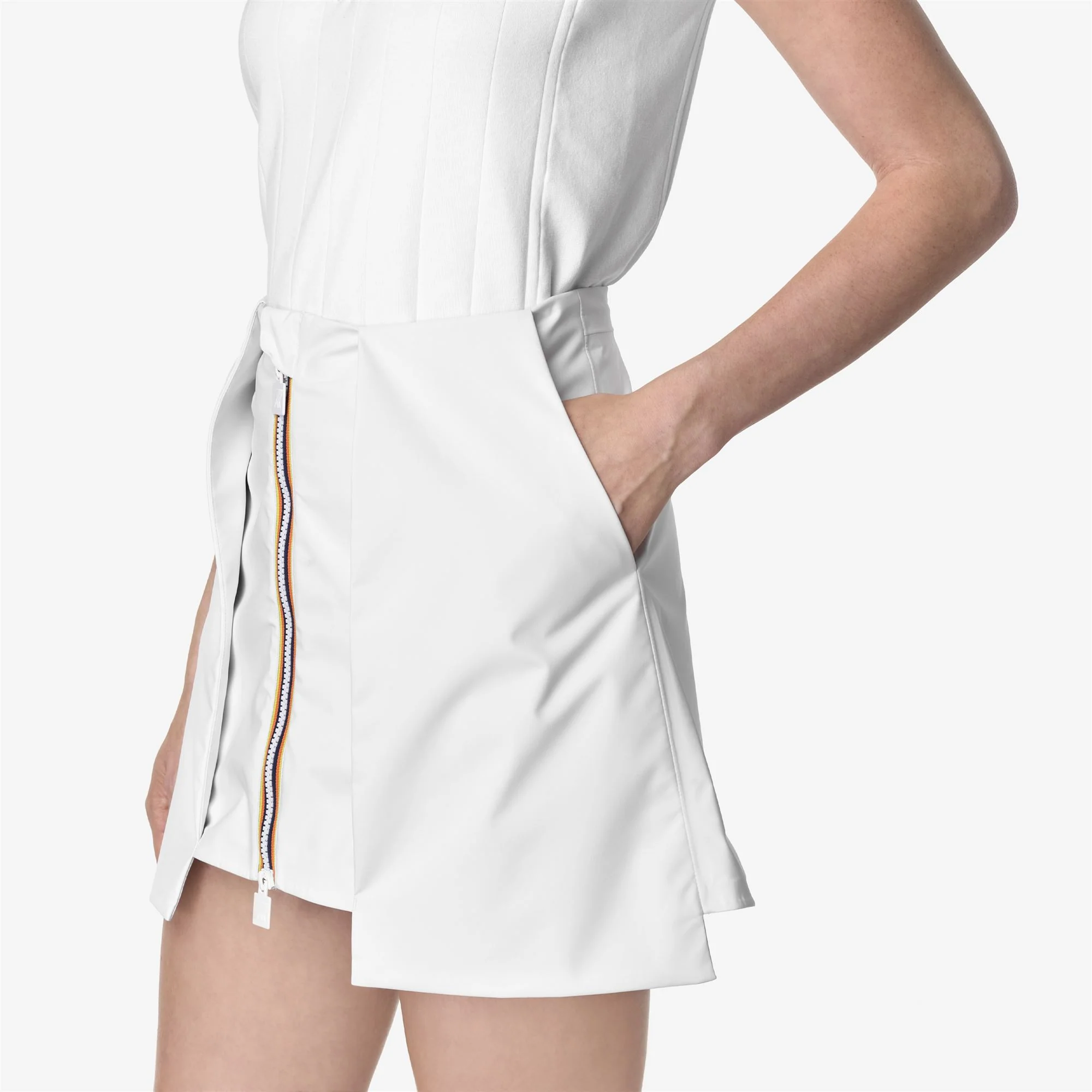 SHOKIEL POCKETS BONDED JERSEY - Skirts - Short - Woman - WHITE-GREY - Image 2