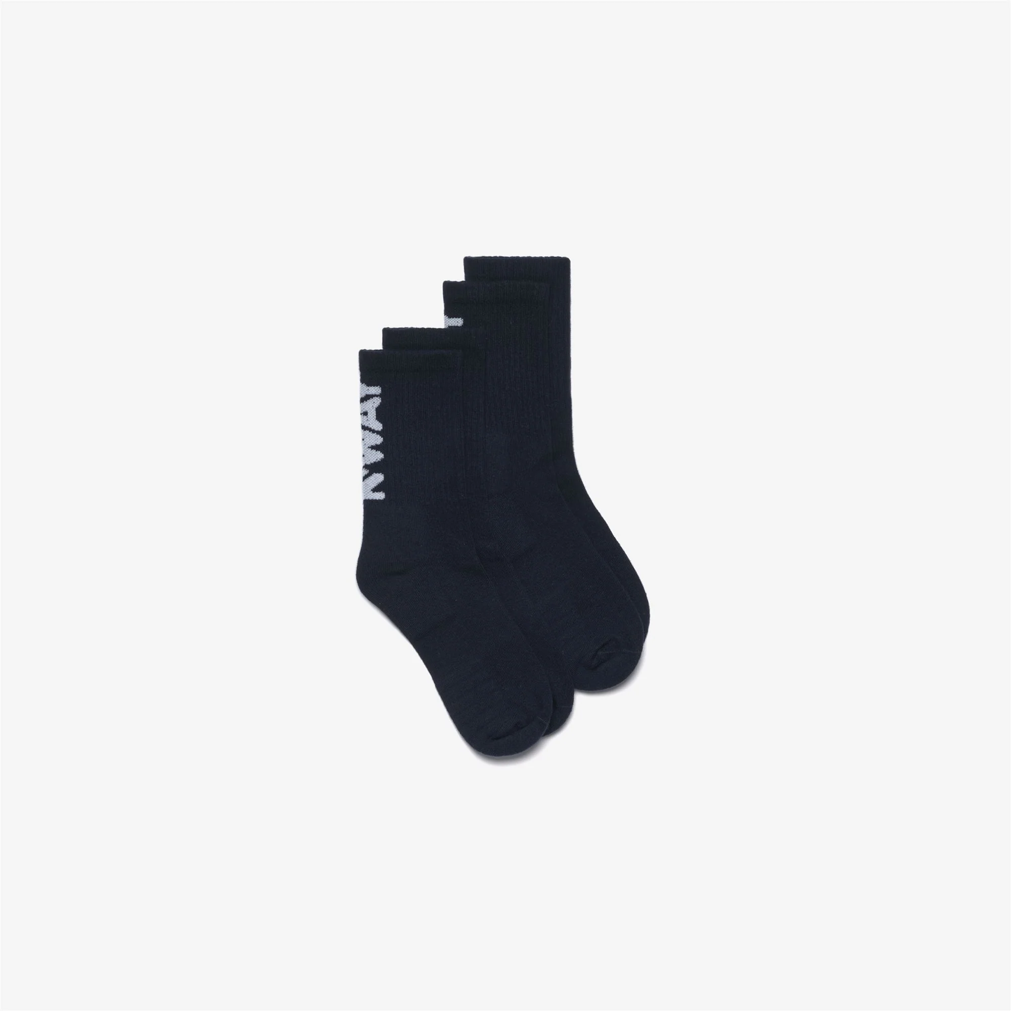 ANSELMO LETTERING BIPACK - Socks - Crew Sock - Man - BLUE DEPTH-WHITE