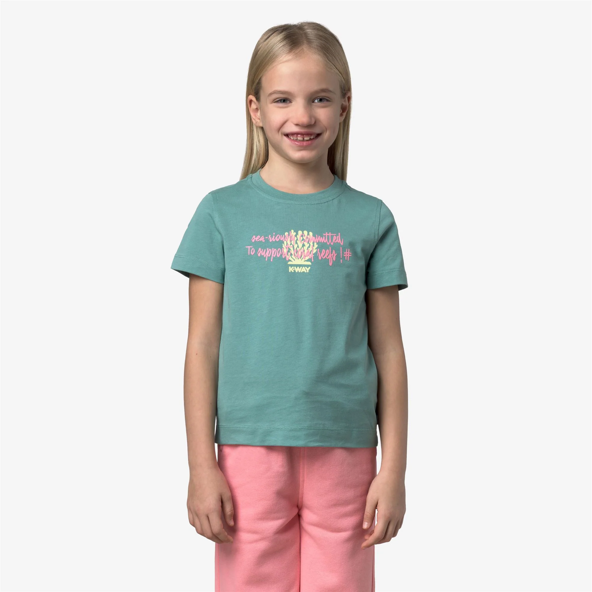 P. MELIS SEA RIOUSLY JERSEY - T-ShirtsTop - T-Shirt - Girl - GREEN MINE - Image 3