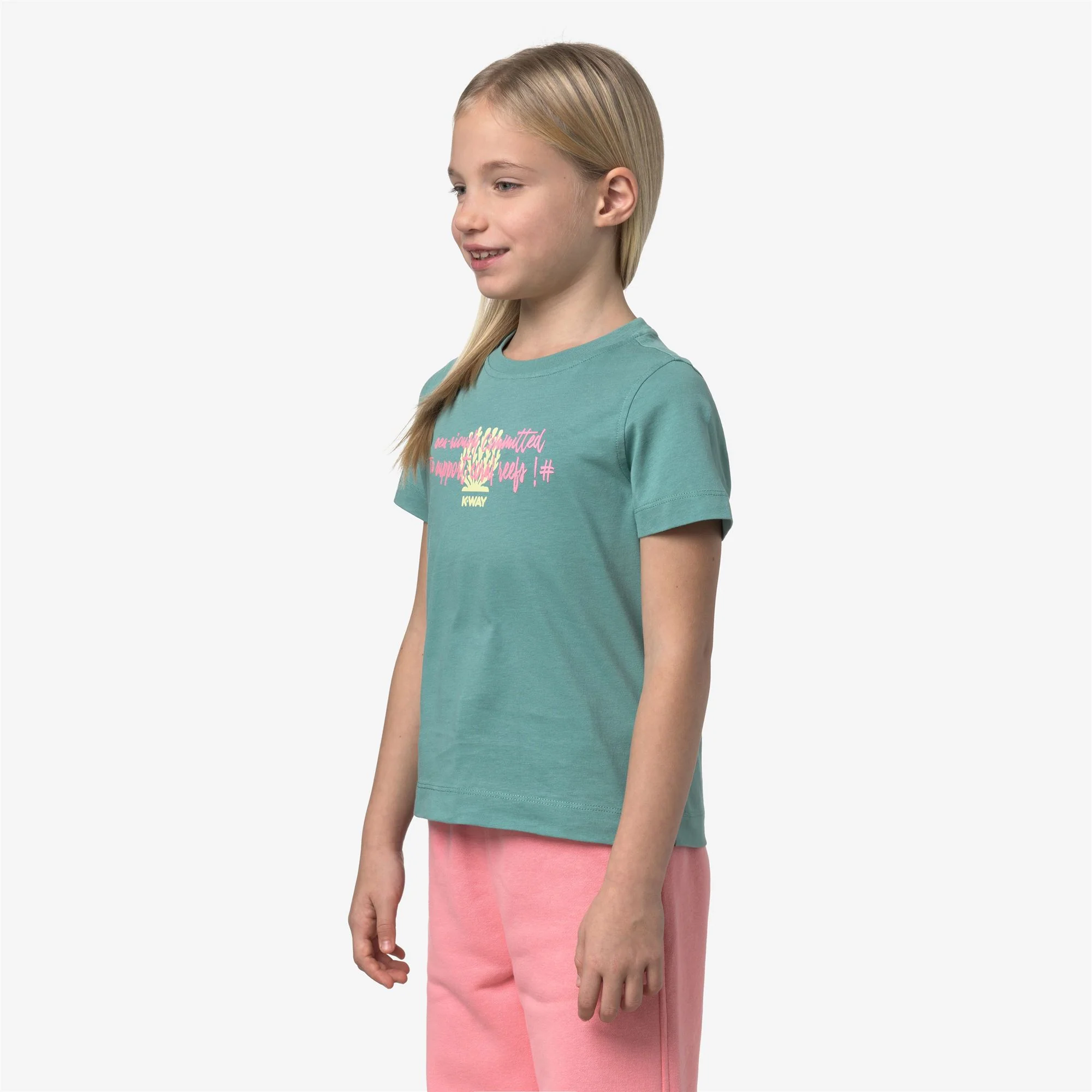 P. MELIS SEA RIOUSLY JERSEY - T-ShirtsTop - T-Shirt - Girl - GREEN MINE - Image 4