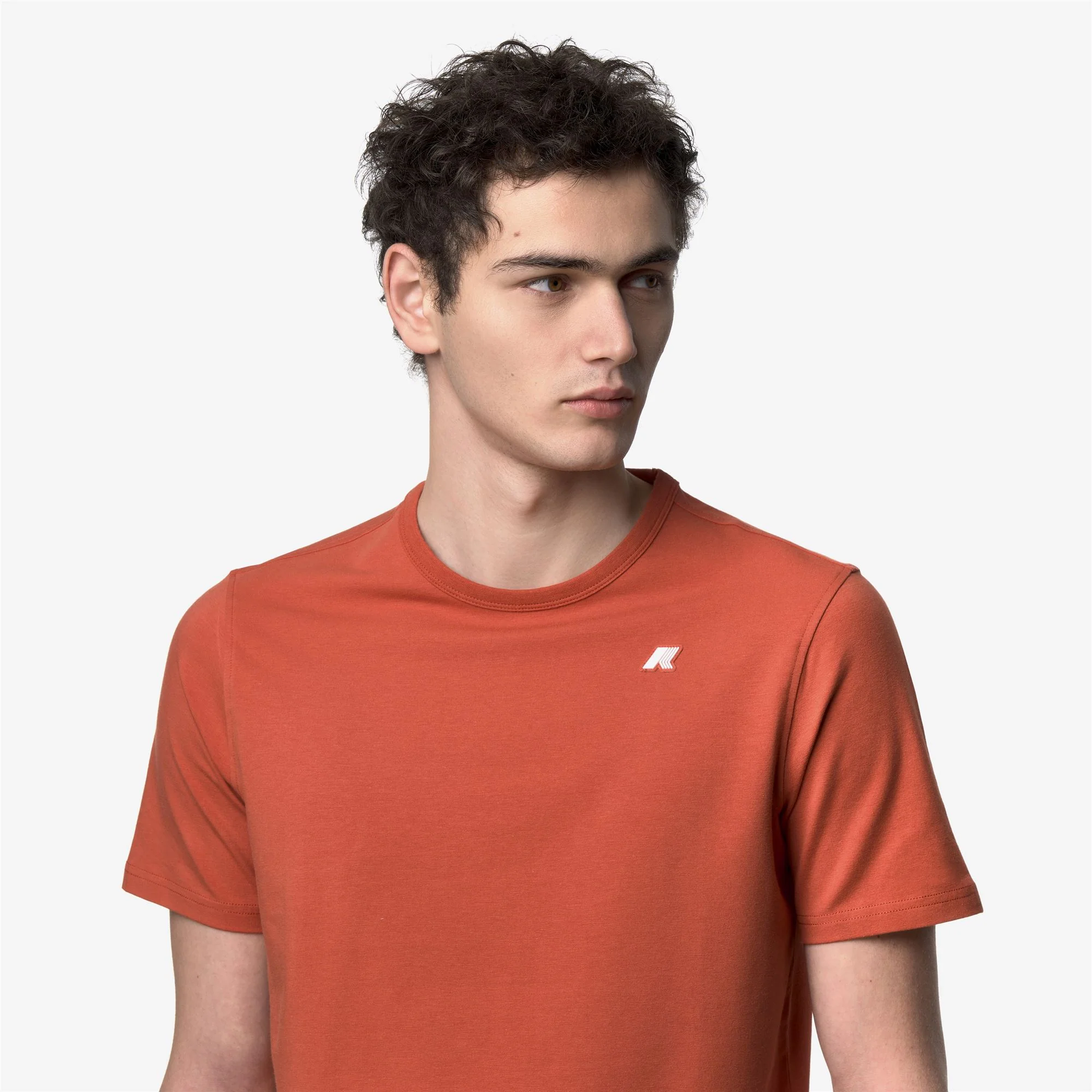 ADAME LIGHT STRETCH JERSEY - T-ShirtsTop - T-Shirt - Man - ORANGE BROWNISH - Image 2