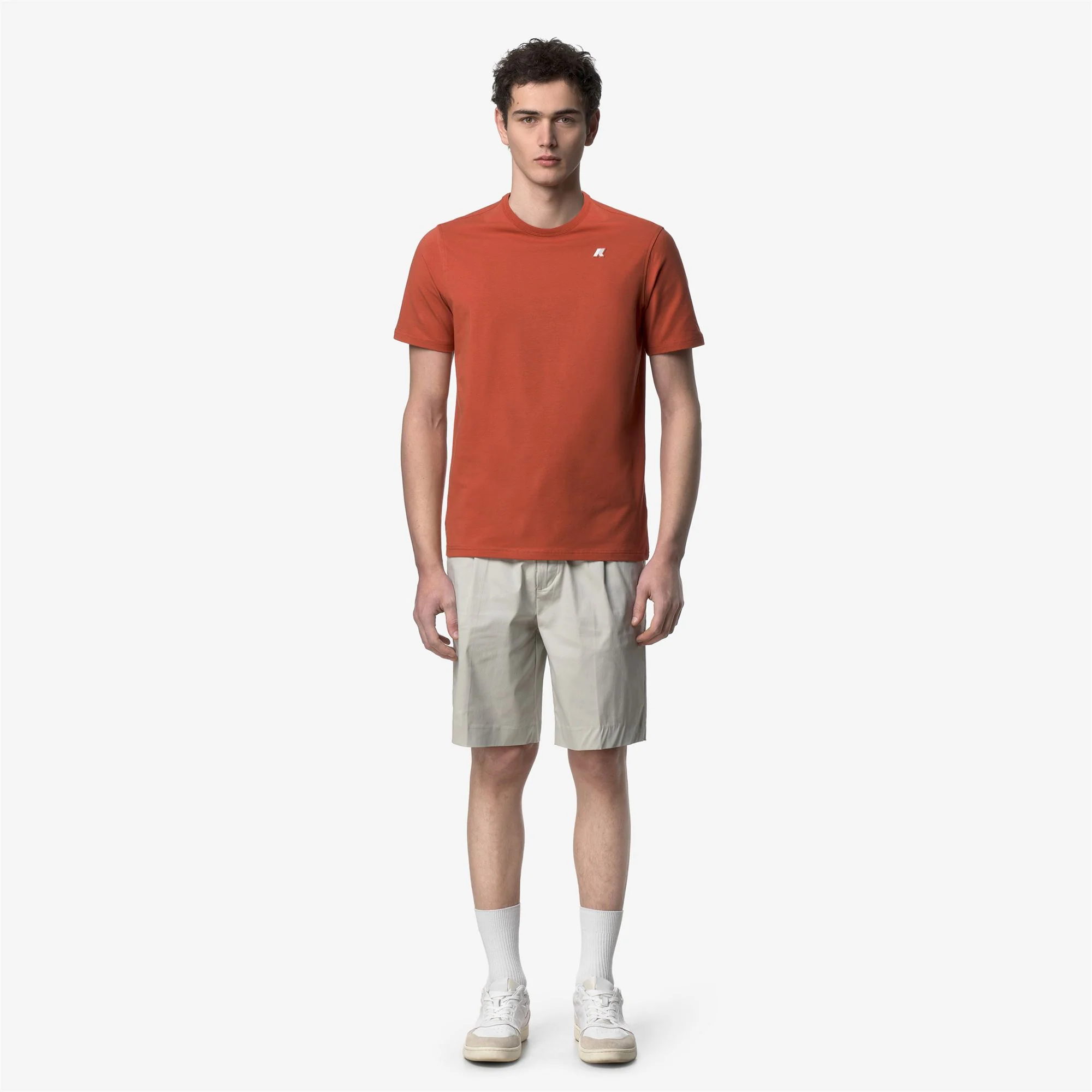 ADAME LIGHT STRETCH JERSEY - T-ShirtsTop - T-Shirt - Man - ORANGE BROWNISH - Image 3