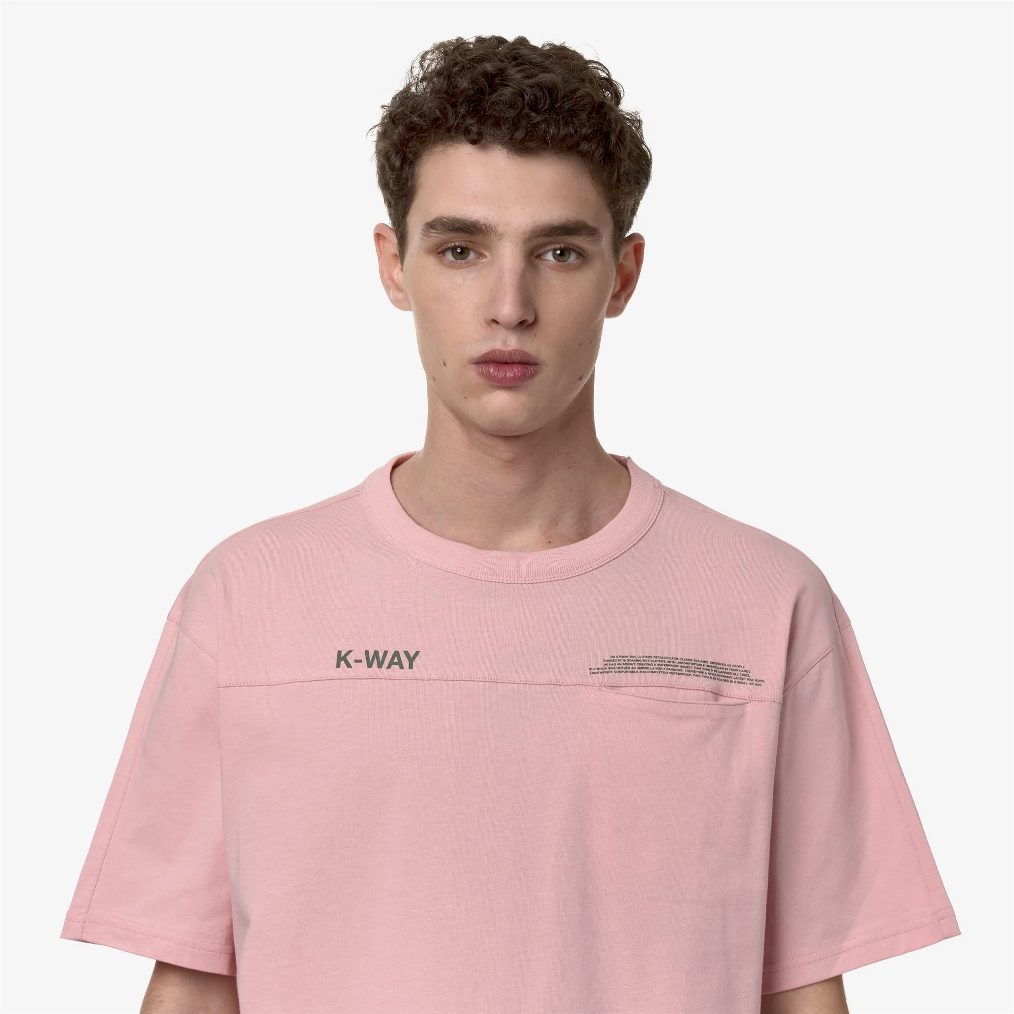 FANTOME LETTERING - POCKET - T-ShirtsTop - T-Shirt - Man - PINK ASH-GREEN CYPRESS - Image 2