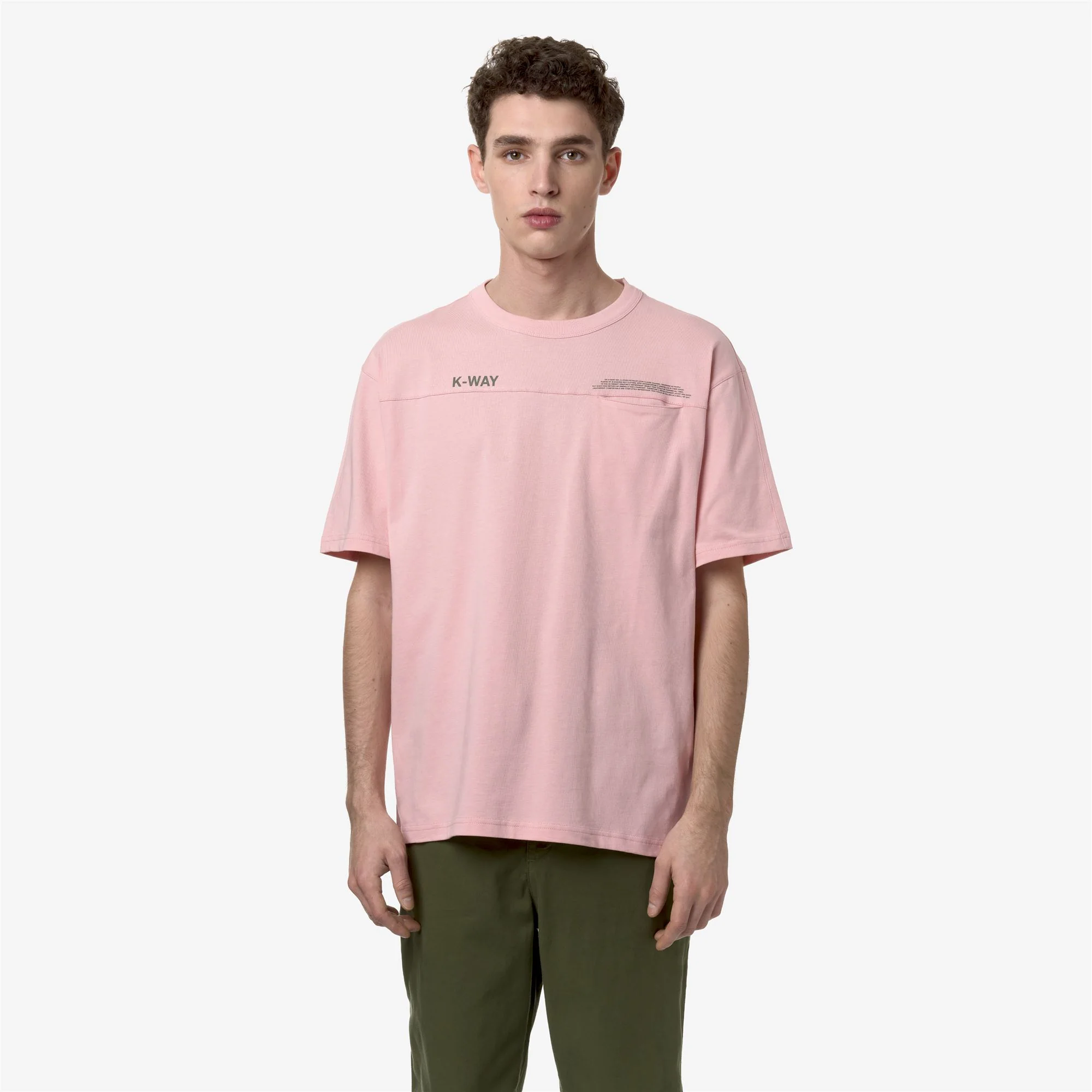 FANTOME LETTERING - POCKET - T-ShirtsTop - T-Shirt - Man - PINK ASH-GREEN CYPRESS - Image 3