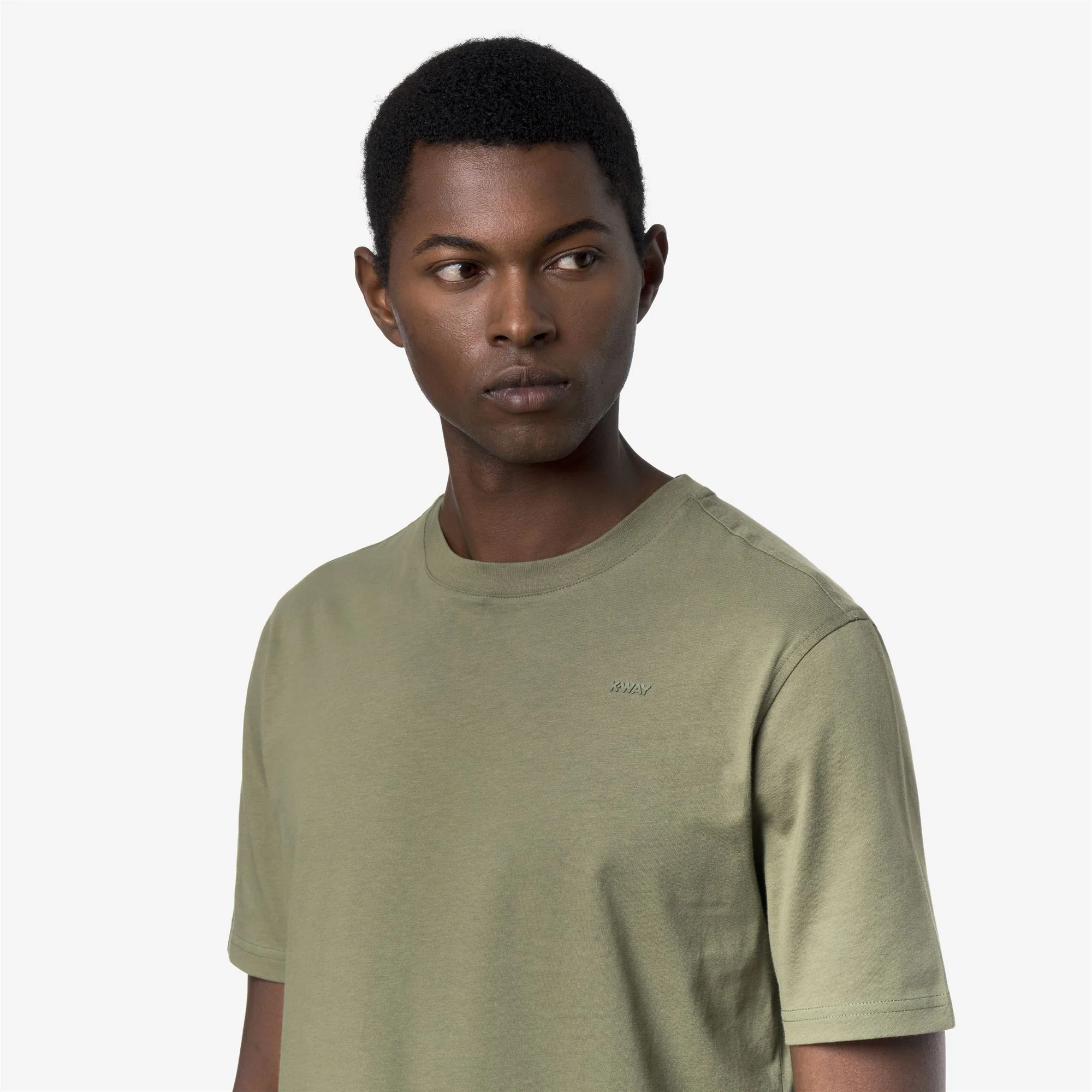 ODOM JERSEY MICRO LETTERING SLIM - T-ShirtsTop - T-Shirt - Man - GREEN LICHEN - Image 2