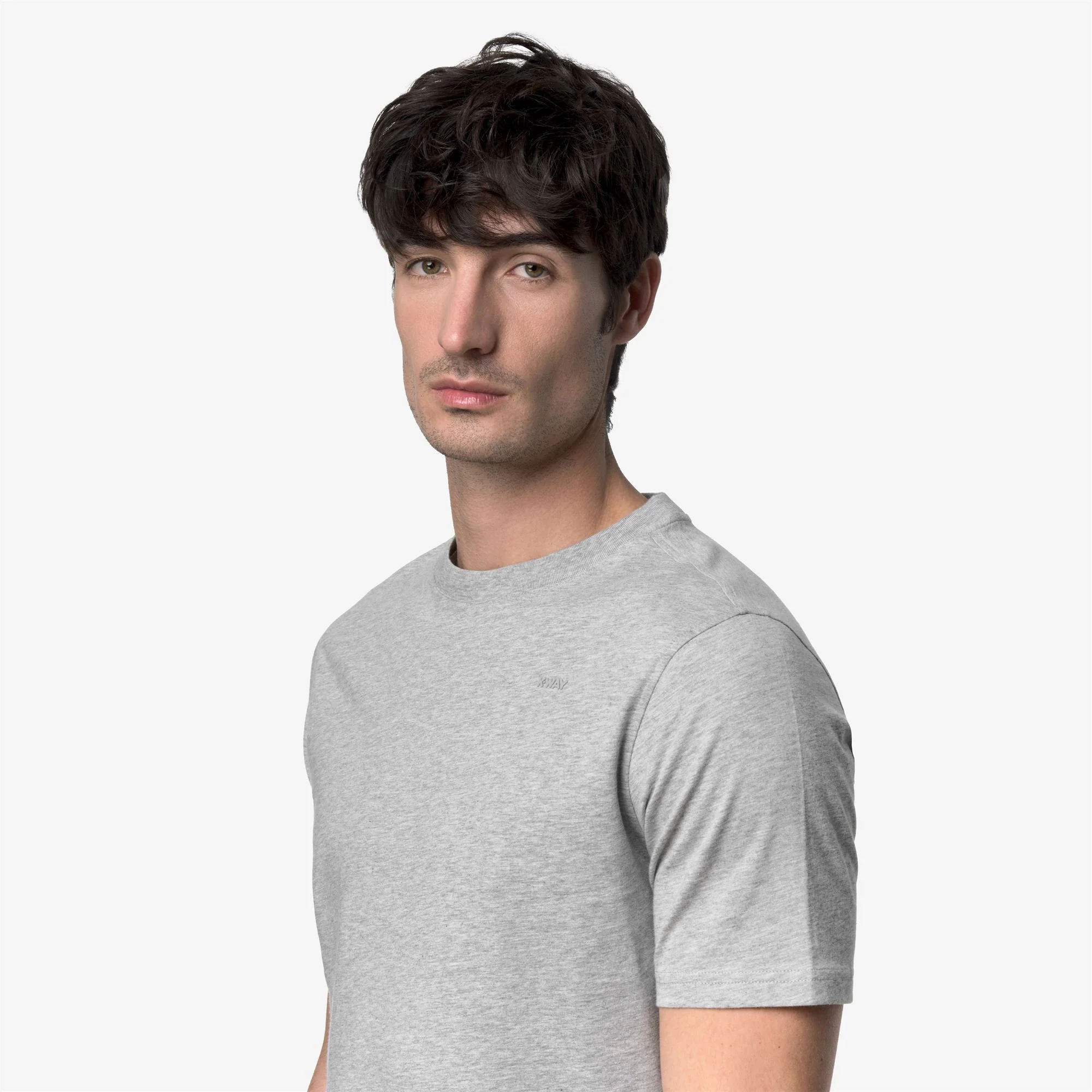 ODOM JERSEY MICRO LETTERING SLIM - T-ShirtsTop - T-Shirt - Man - GREY MID MEL - Image 2