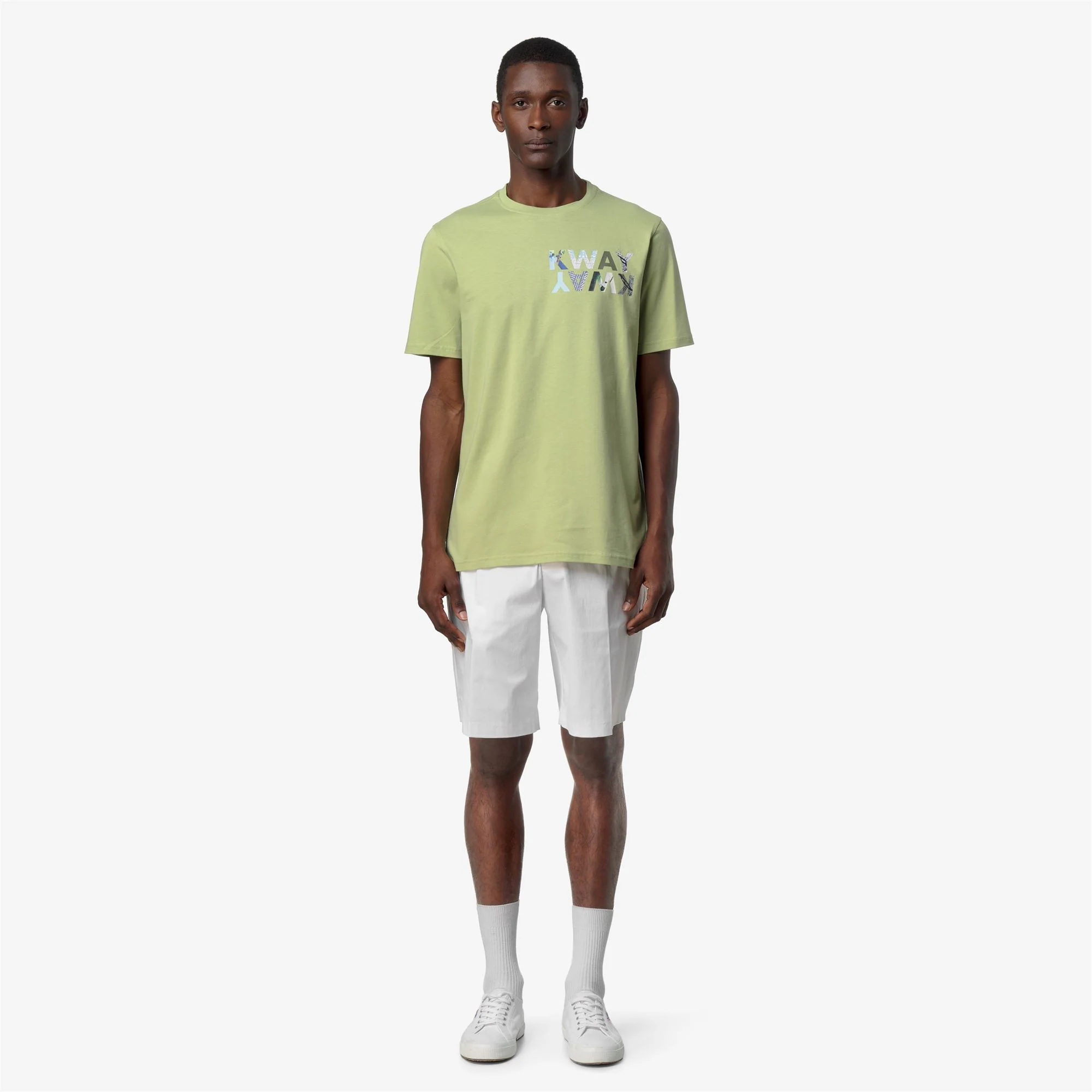 ODOM SLIM JERSEY KWAY LETTERING - T-ShirtsTop - T-Shirt - Man - GREEN DK LIME - Image 4