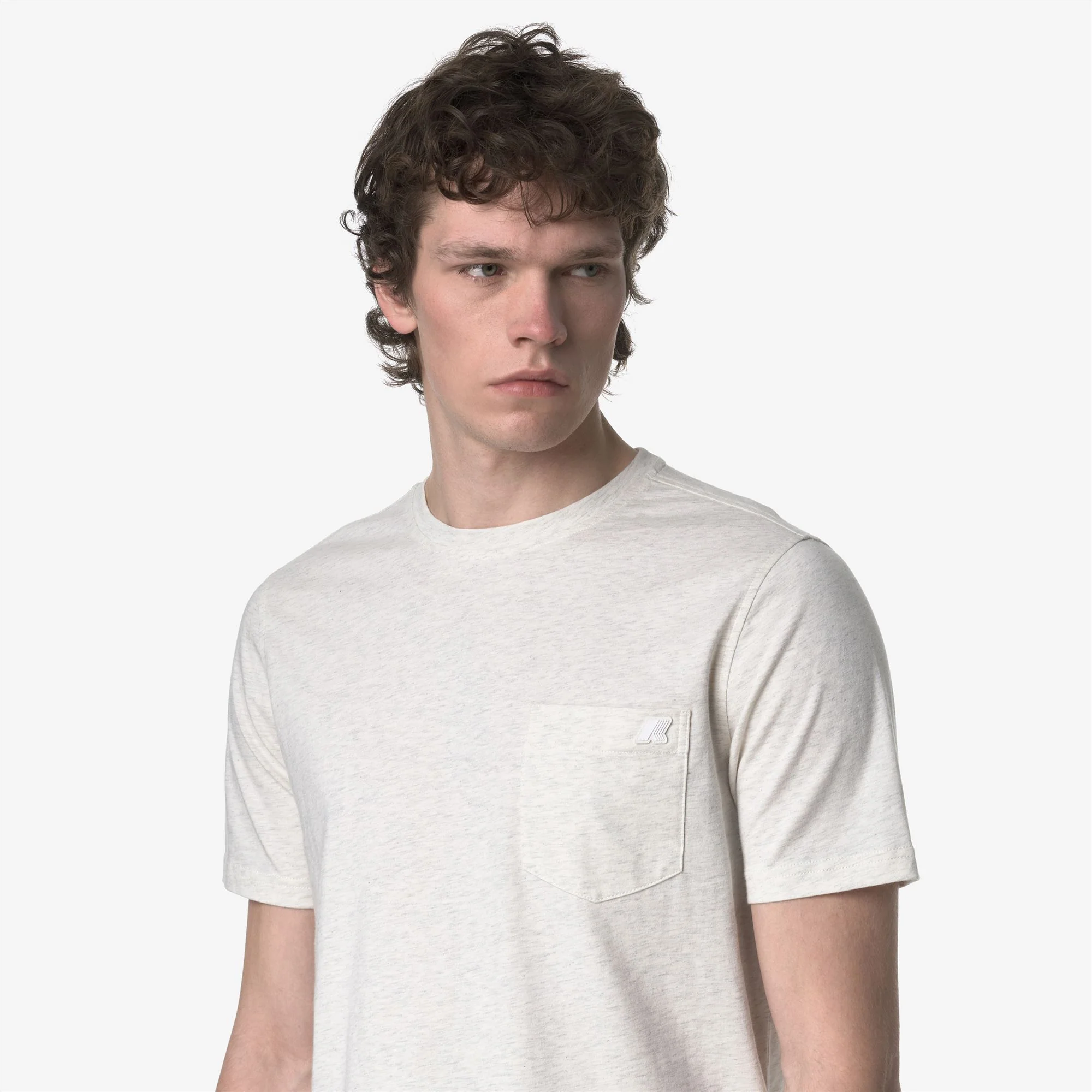 SIGUR JERSEY SLIM - T-ShirtsTop - T-Shirt - Man - WHITE BLEACHED MEL - Image 2