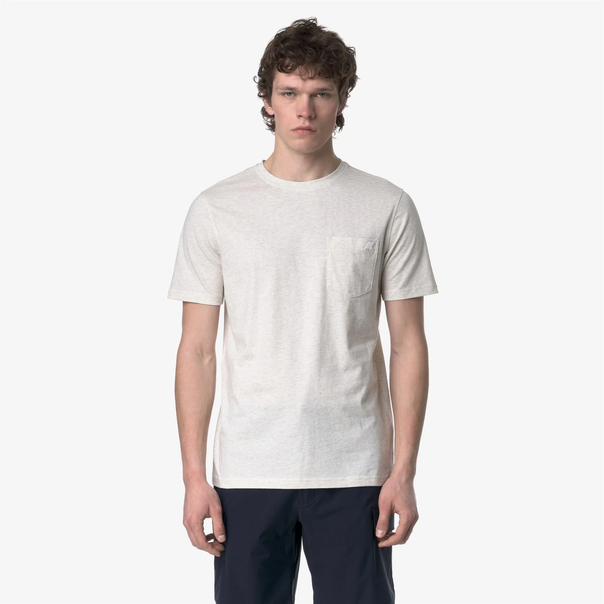 SIGUR JERSEY SLIM - T-ShirtsTop - T-Shirt - Man - WHITE BLEACHED MEL - Image 3