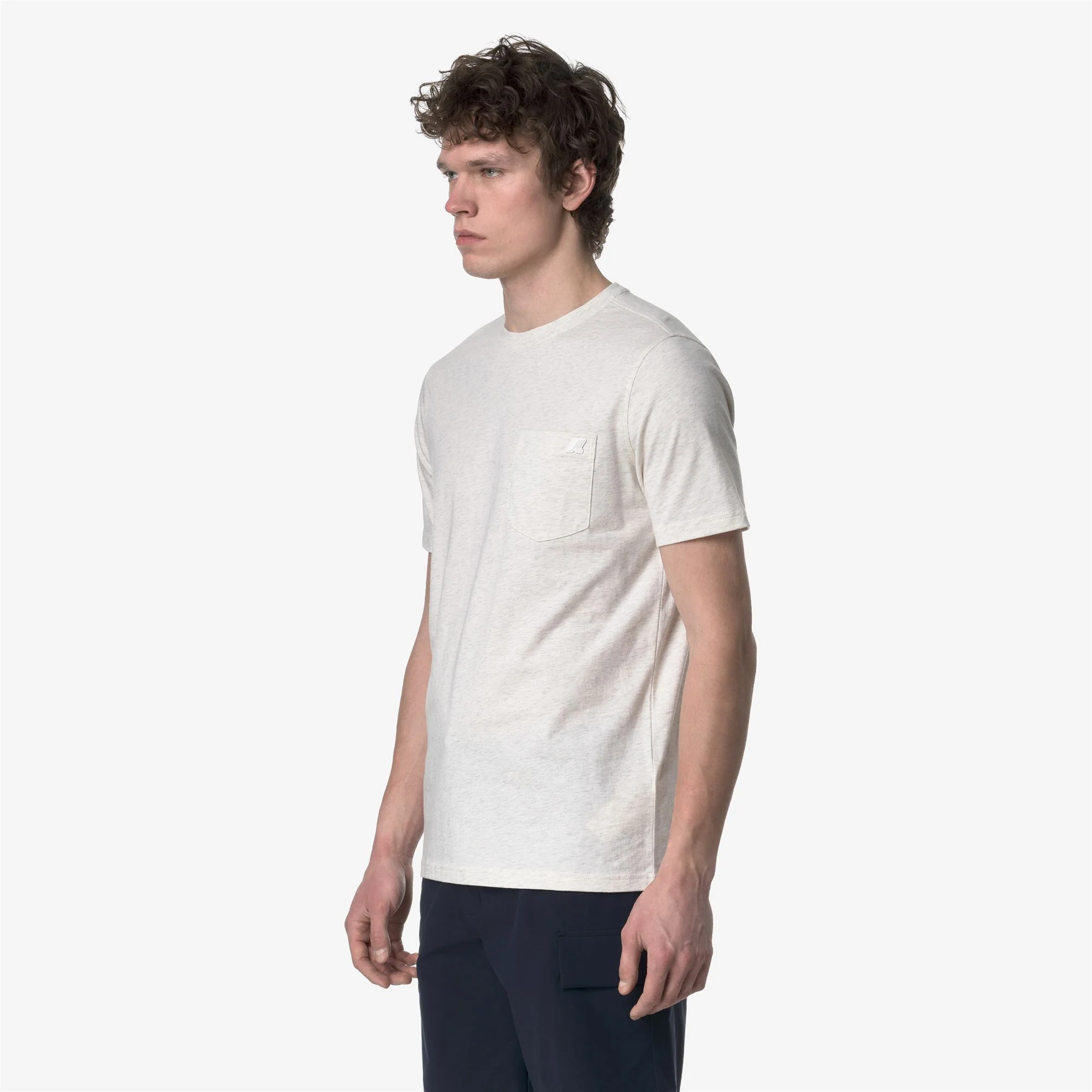SIGUR JERSEY SLIM - T-ShirtsTop - T-Shirt - Man - WHITE BLEACHED MEL - Image 4
