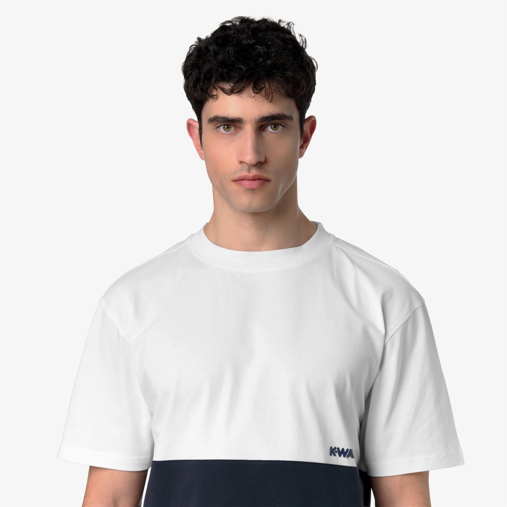 SOLO JERSEY COLORBLOCK - T-ShirtsTop - T-Shirt - Man - BLUE DEPTH-WHITE - Image 2