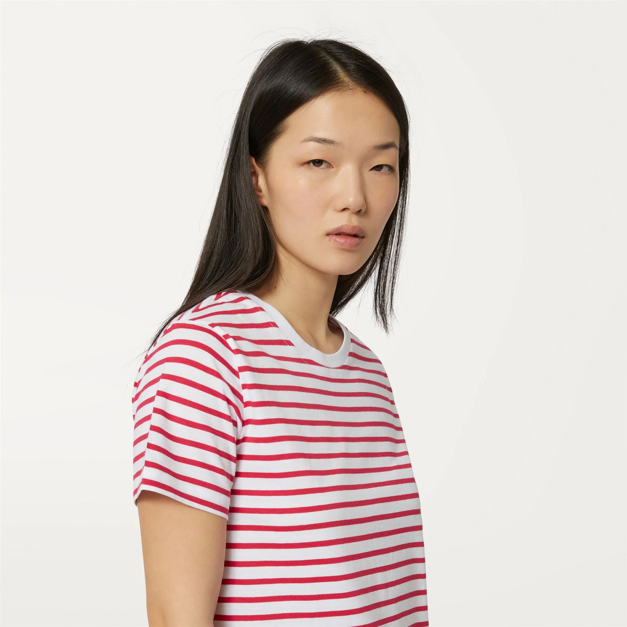 AMALIA STRIPES - T-ShirtsTop - T-Shirt - Woman - WHITE-RED BERRY - Image 2
