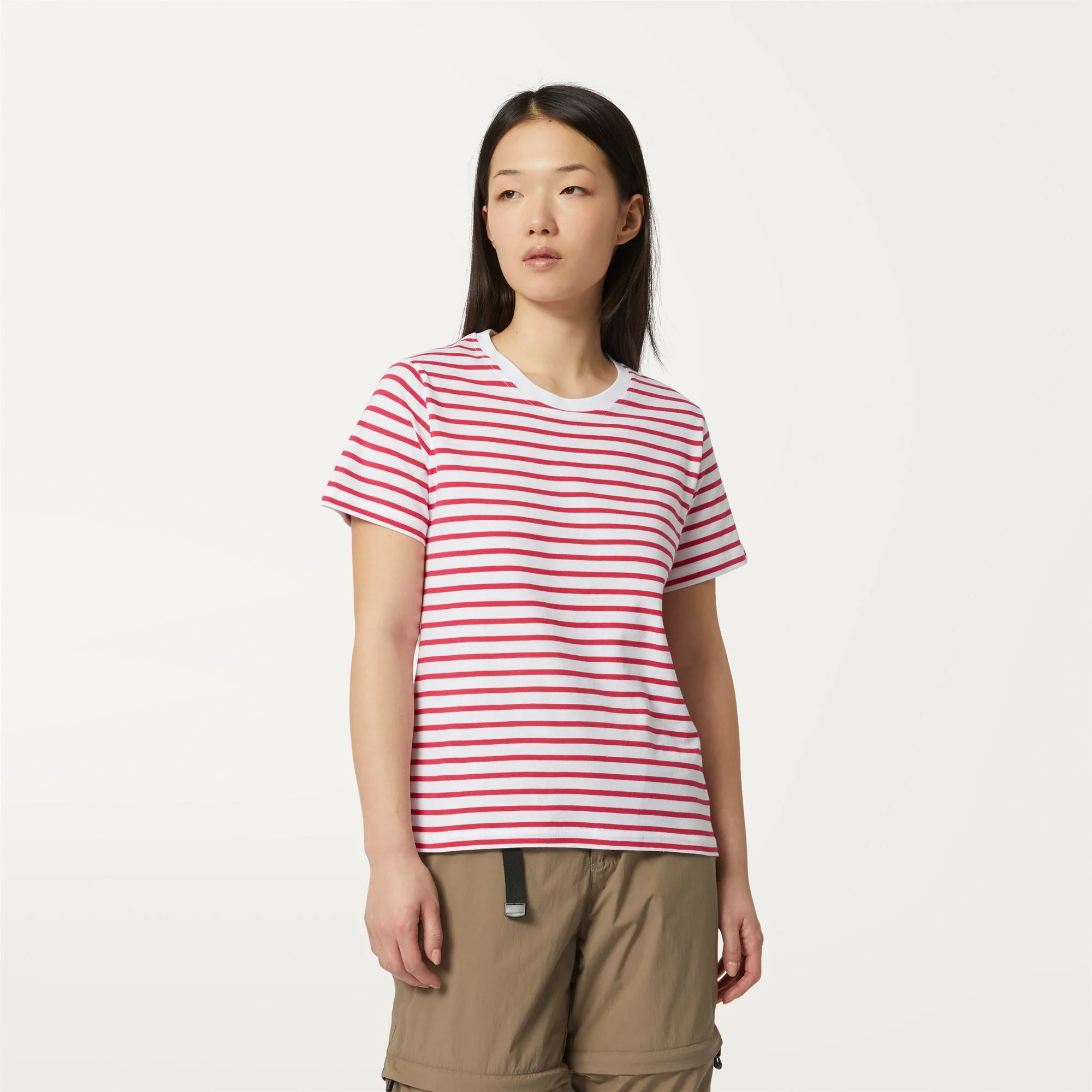 AMALIA STRIPES - T-ShirtsTop - T-Shirt - Woman - WHITE-RED BERRY - Image 3