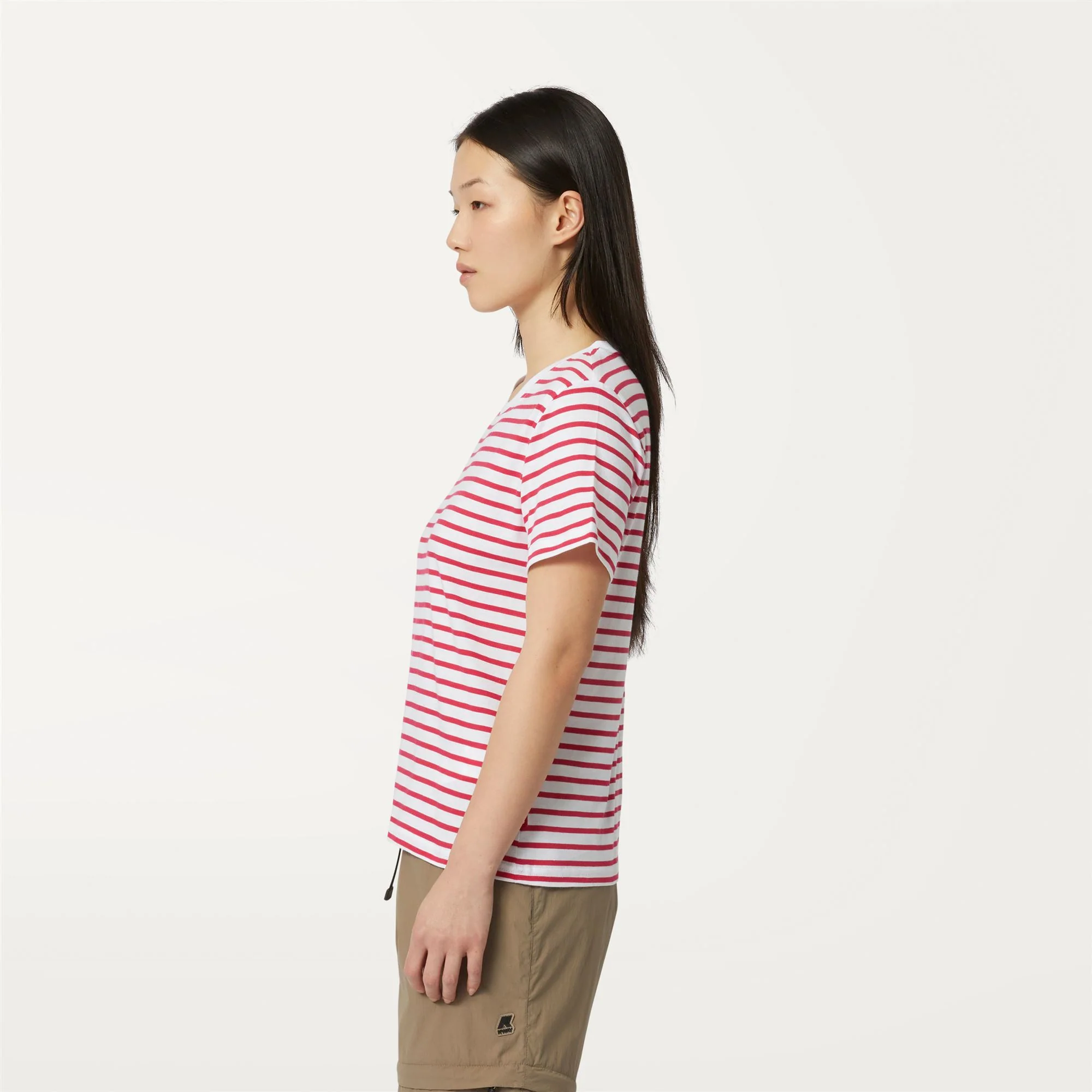AMALIA STRIPES - T-ShirtsTop - T-Shirt - Woman - WHITE-RED BERRY - Image 4