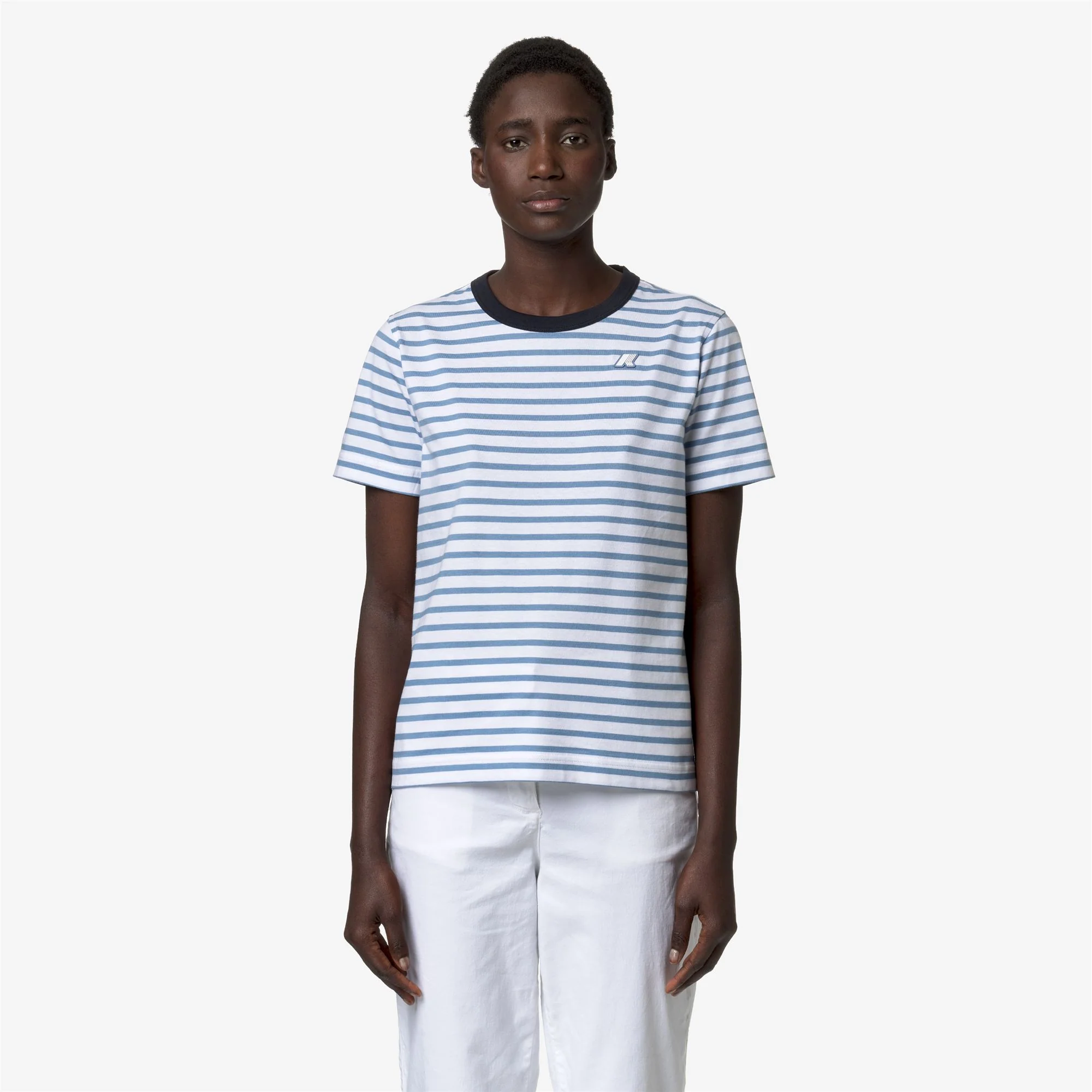 EMELI STRIPES - T-ShirtsTop - T-Shirt - Woman - WHITE-BLUE A-BLUE D - Image 3