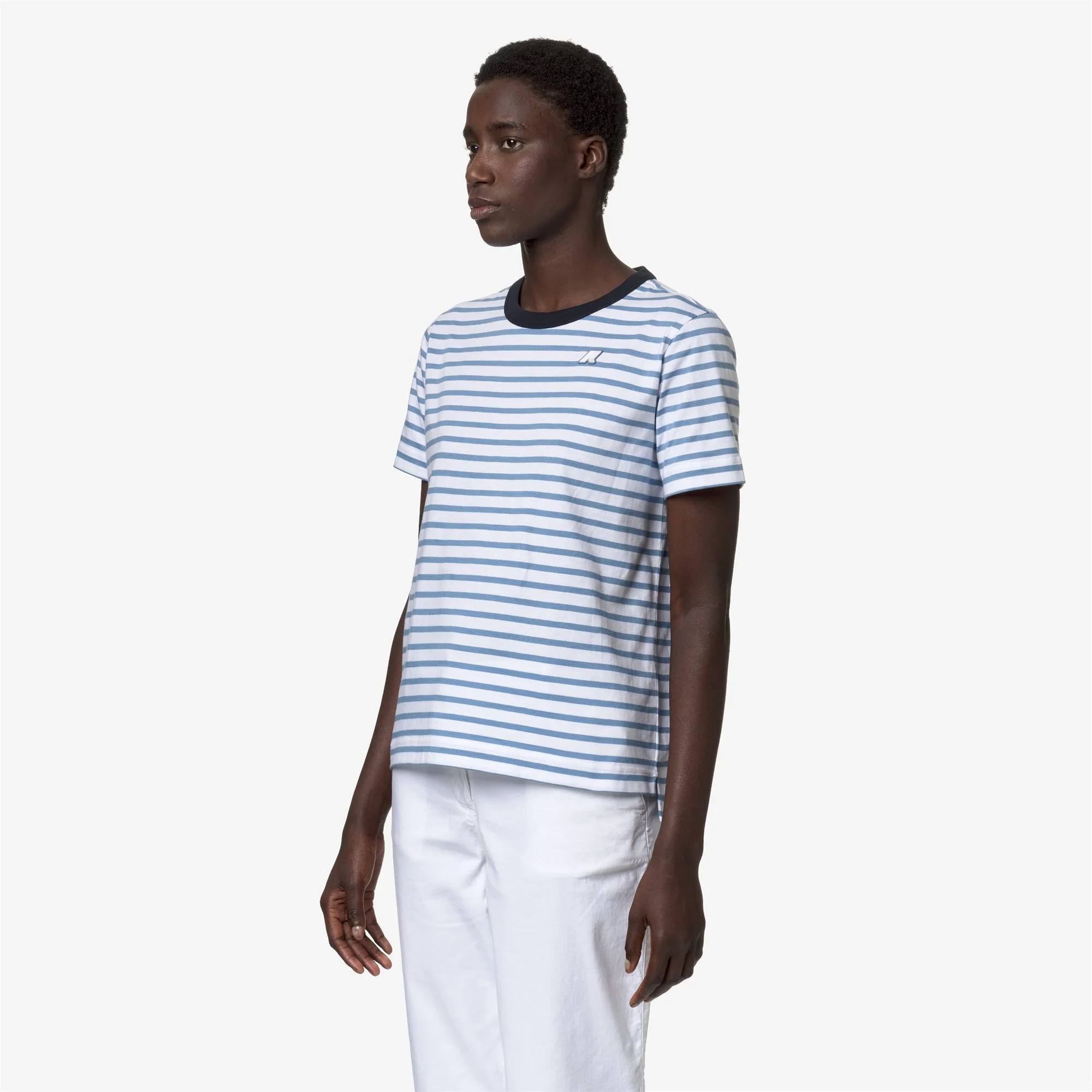 EMELI STRIPES - T-ShirtsTop - T-Shirt - Woman - WHITE-BLUE A-BLUE D - Image 4