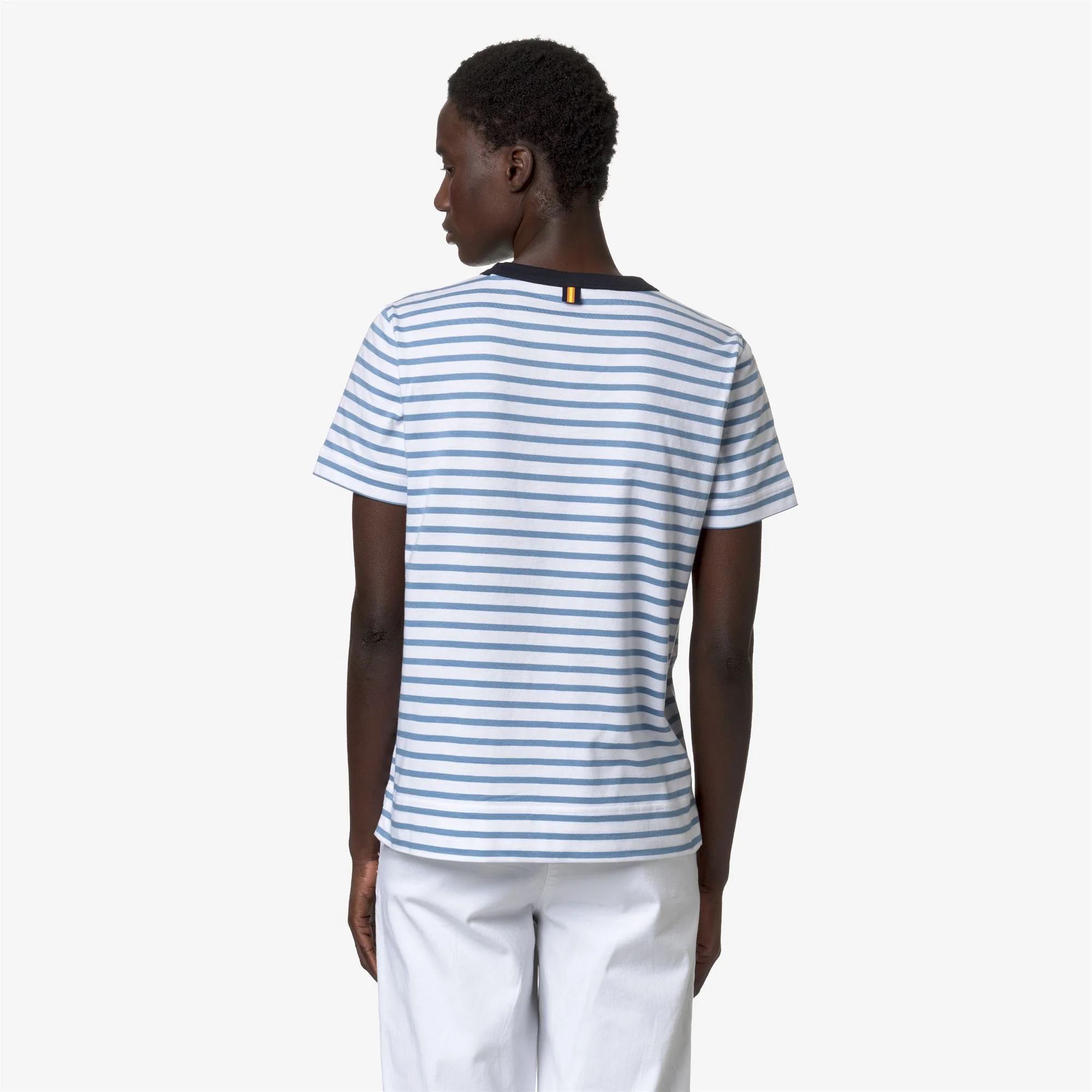 EMELI STRIPES - T-ShirtsTop - T-Shirt - Woman - WHITE-BLUE A-BLUE D - Image 5
