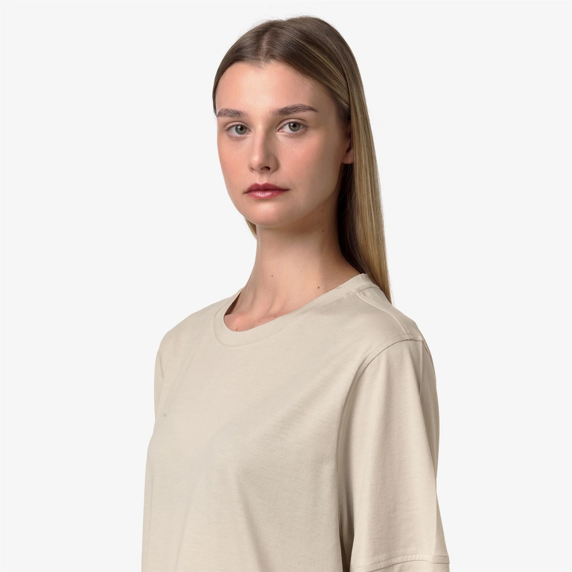 GABILLOU COTTON SILK - T-ShirtsTop - T-Shirt - Woman - BEIGE LT - Image 2