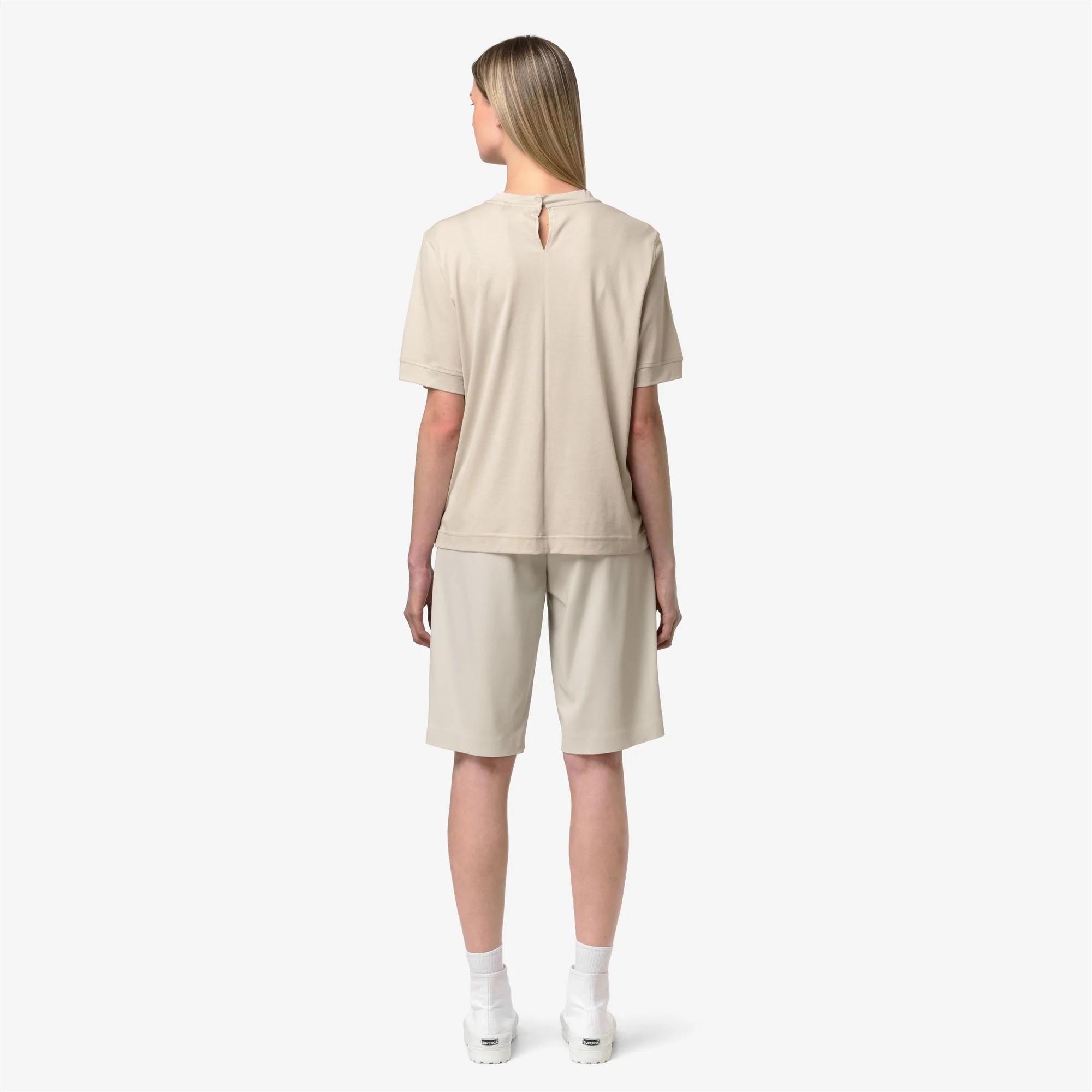 GABILLOU COTTON SILK - T-ShirtsTop - T-Shirt - Woman - BEIGE LT - Image 5