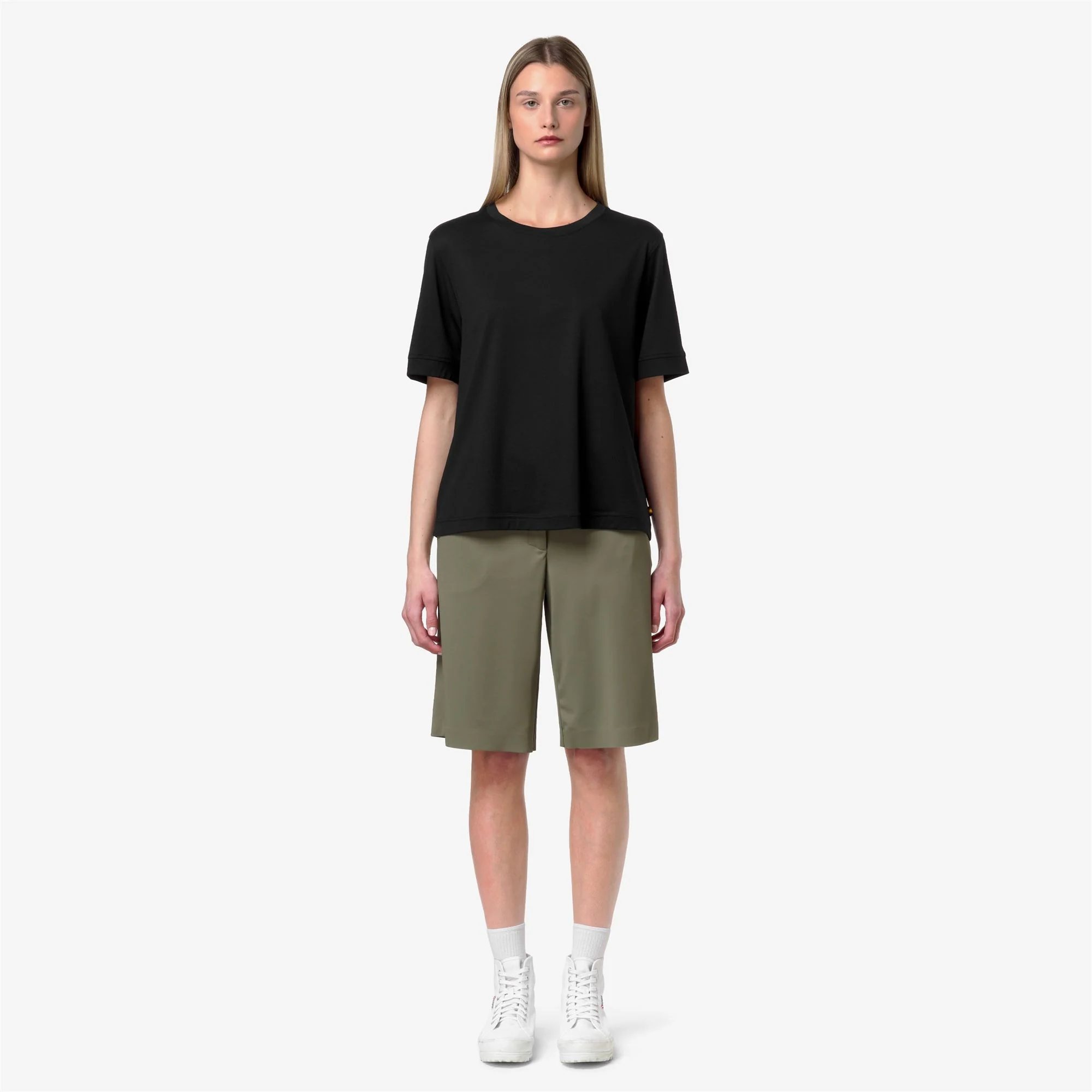 GABILLOU COTTON SILK - T-ShirtsTop - T-Shirt - Woman - BLACK PURE - Image 3