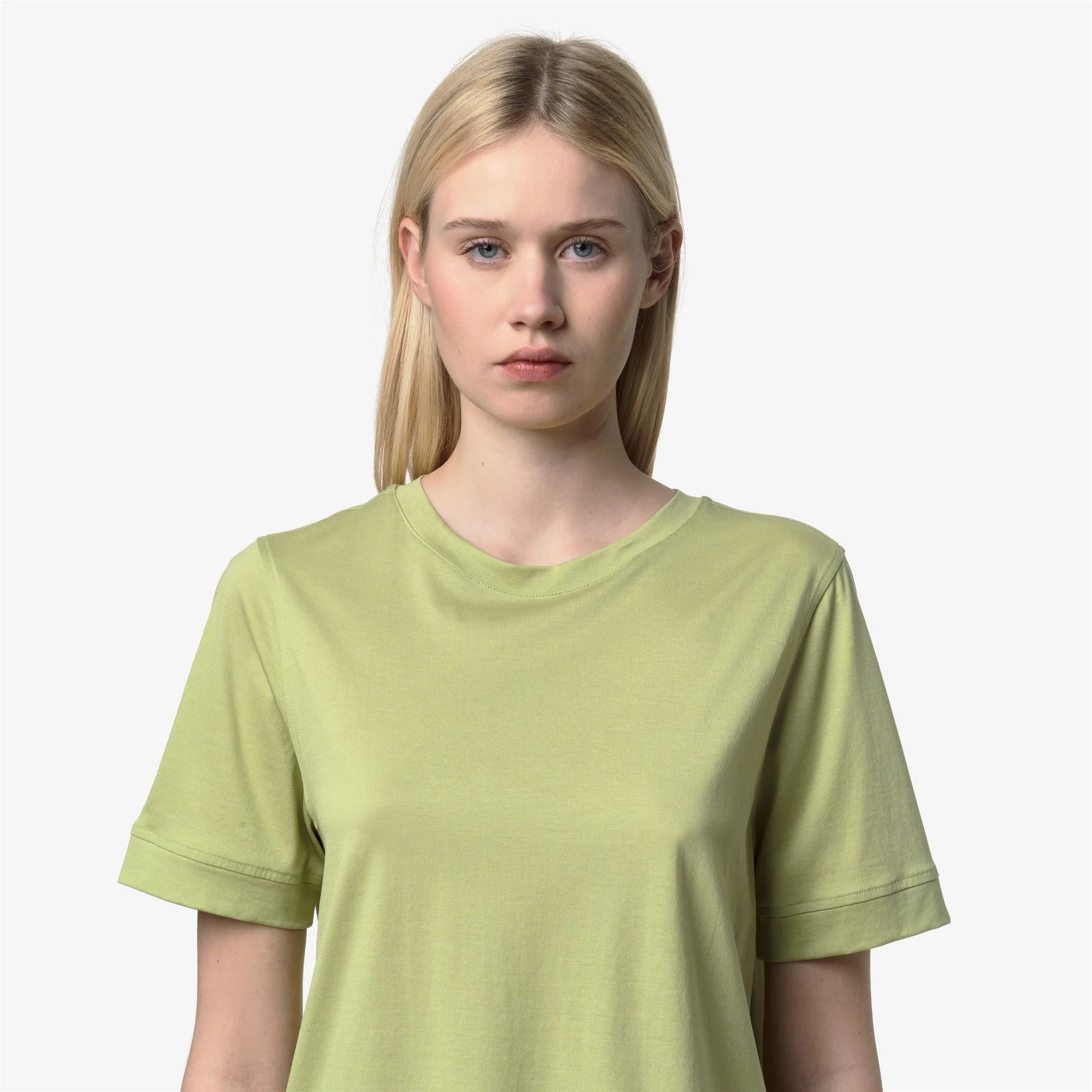 GABILLOU COTTON SILK - T-ShirtsTop - T-Shirt - Woman - GREEN DK LIME - Image 2