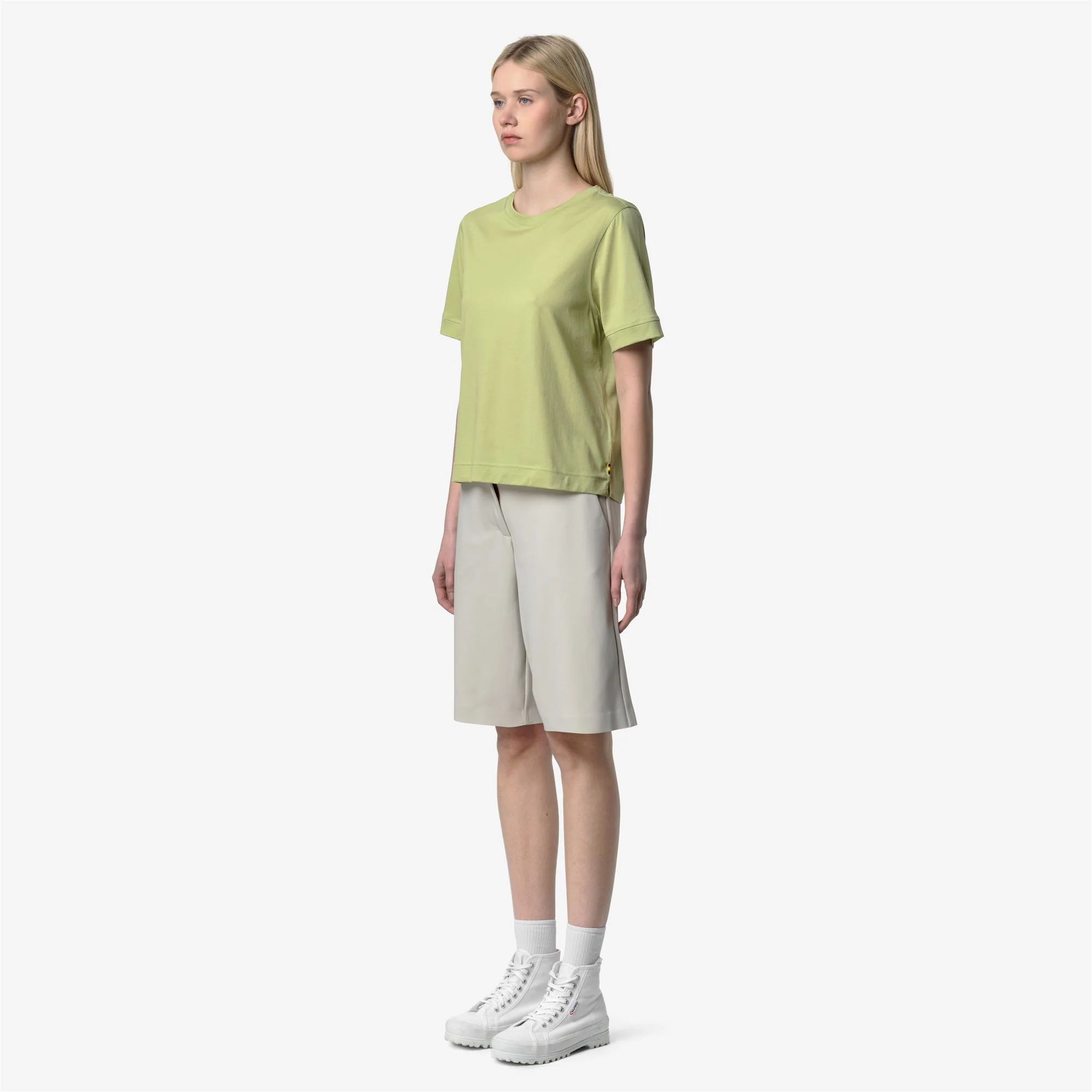GABILLOU COTTON SILK - T-ShirtsTop - T-Shirt - Woman - GREEN DK LIME - Image 4