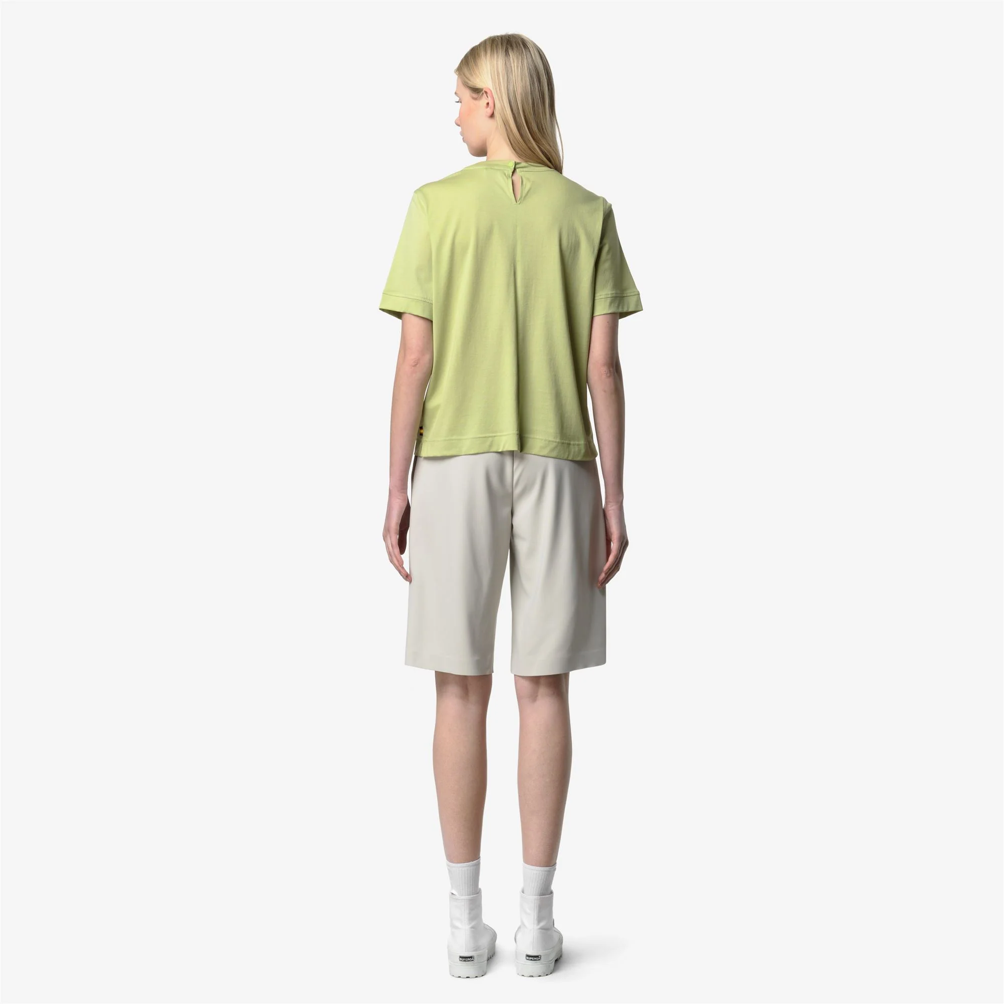 GABILLOU COTTON SILK - T-ShirtsTop - T-Shirt - Woman - GREEN DK LIME - Image 5