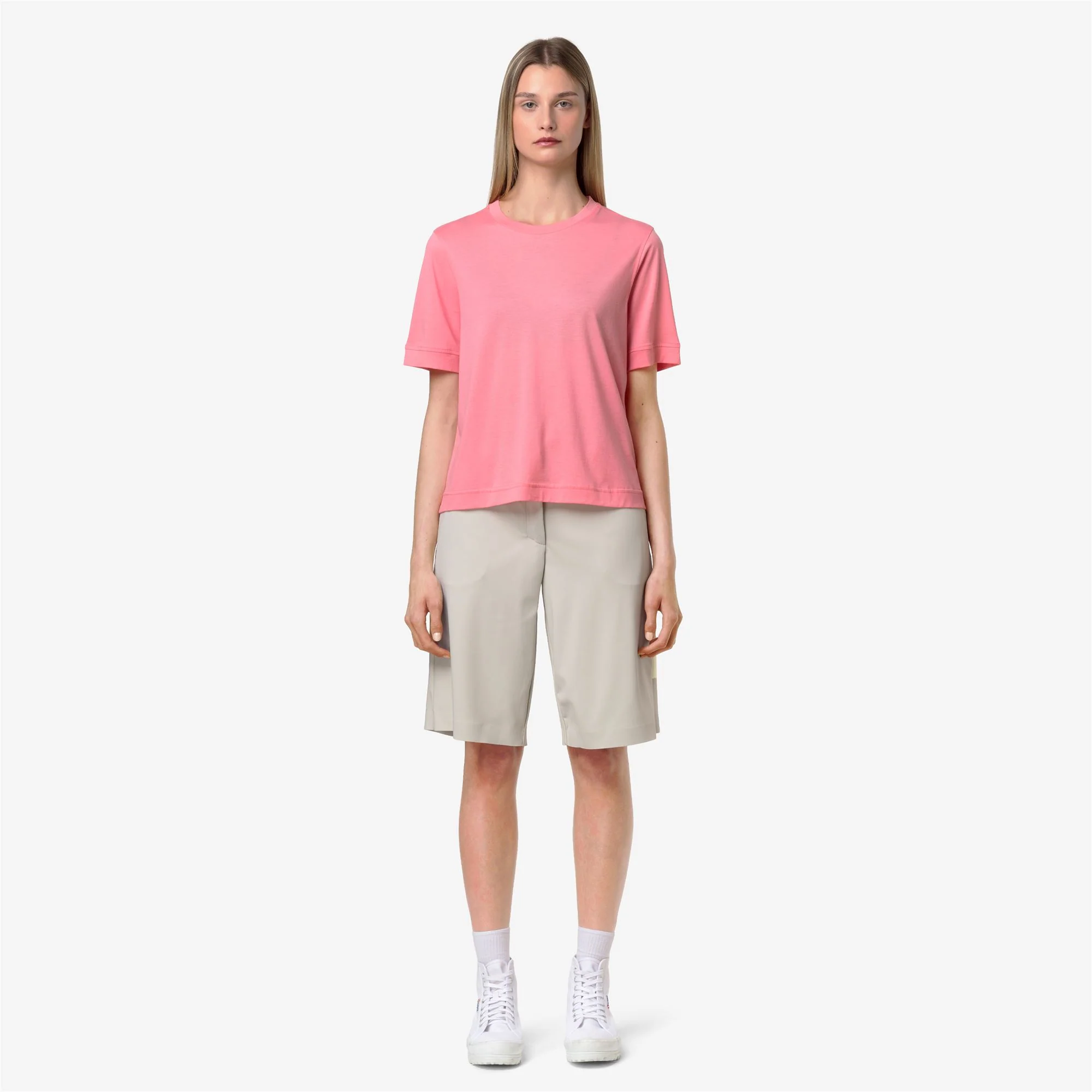 GABILLOU COTTON SILK - T-ShirtsTop - T-Shirt - Woman - PINK GERANIUM - Image 3