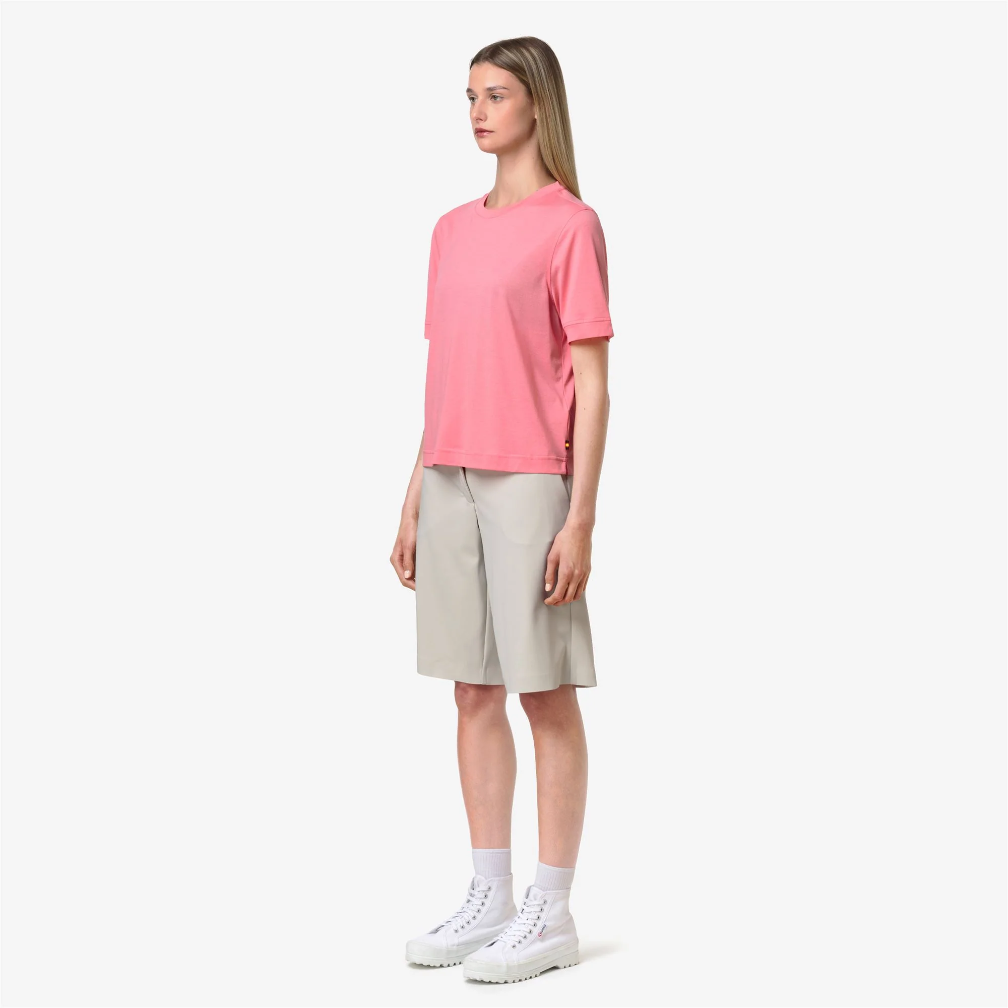 GABILLOU COTTON SILK - T-ShirtsTop - T-Shirt - Woman - PINK GERANIUM - Image 4