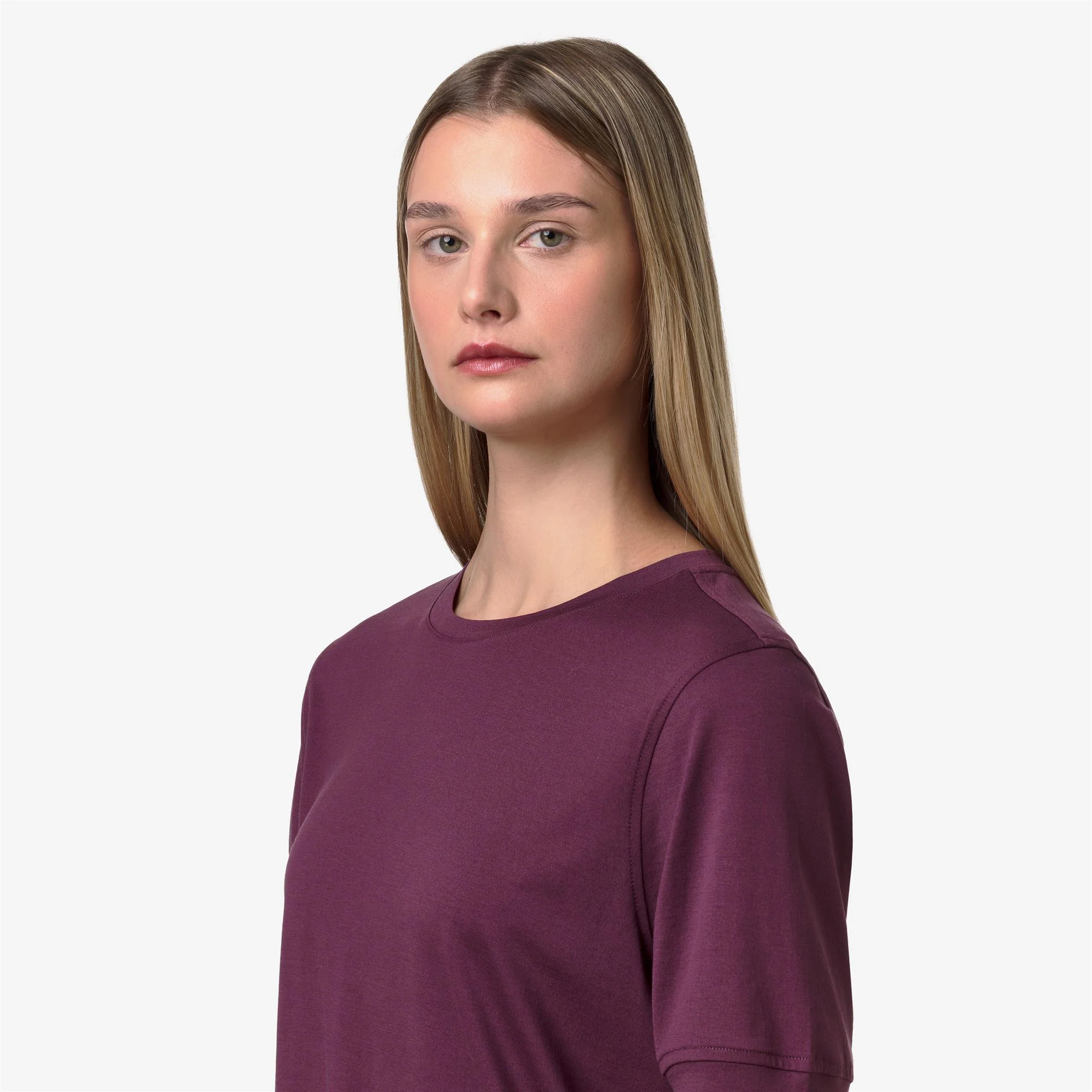 GABILLOU COTTON SILK - T-ShirtsTop - T-Shirt - Woman - VIOLET MAUVE WINE - Image 2