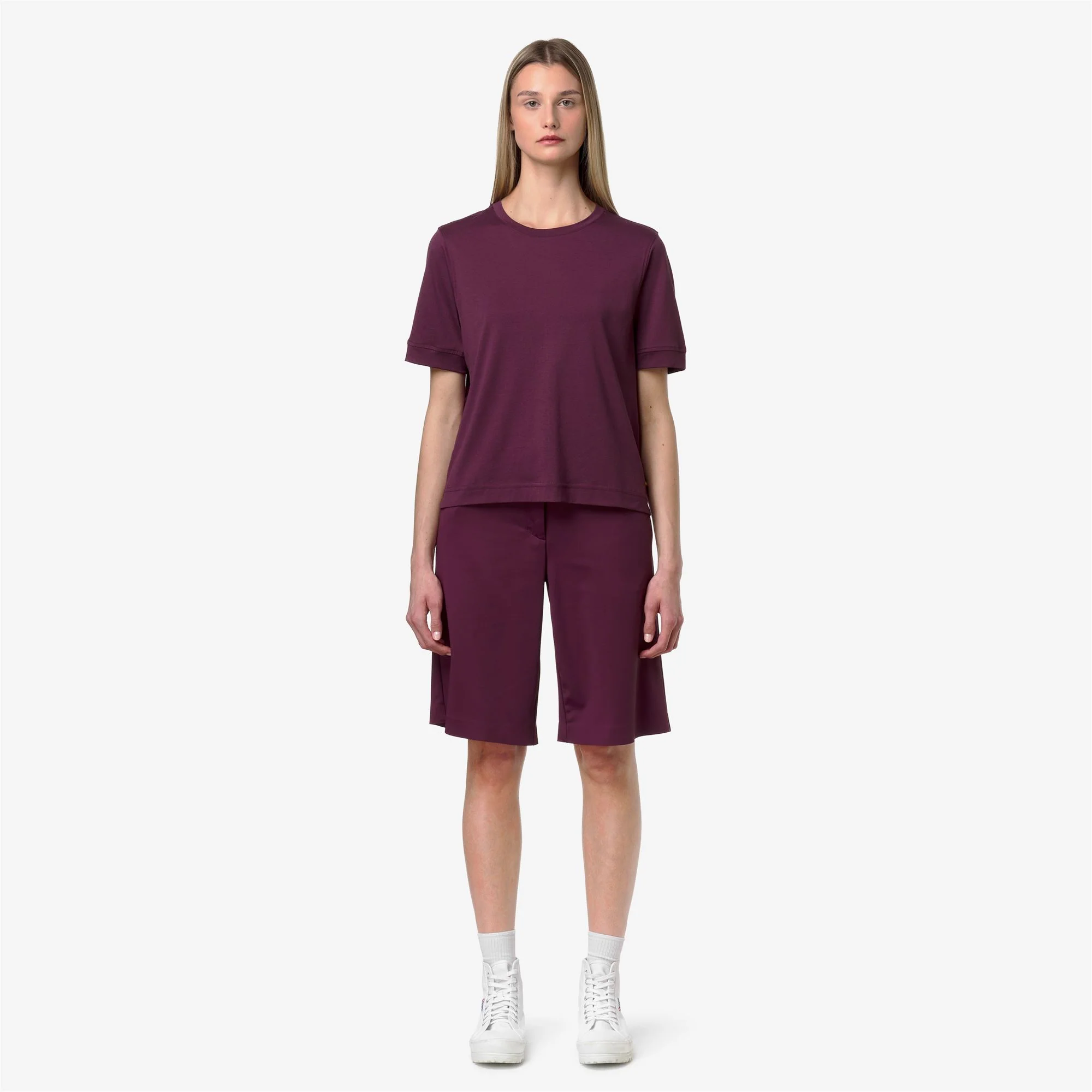 GABILLOU COTTON SILK - T-ShirtsTop - T-Shirt - Woman - VIOLET MAUVE WINE - Image 3