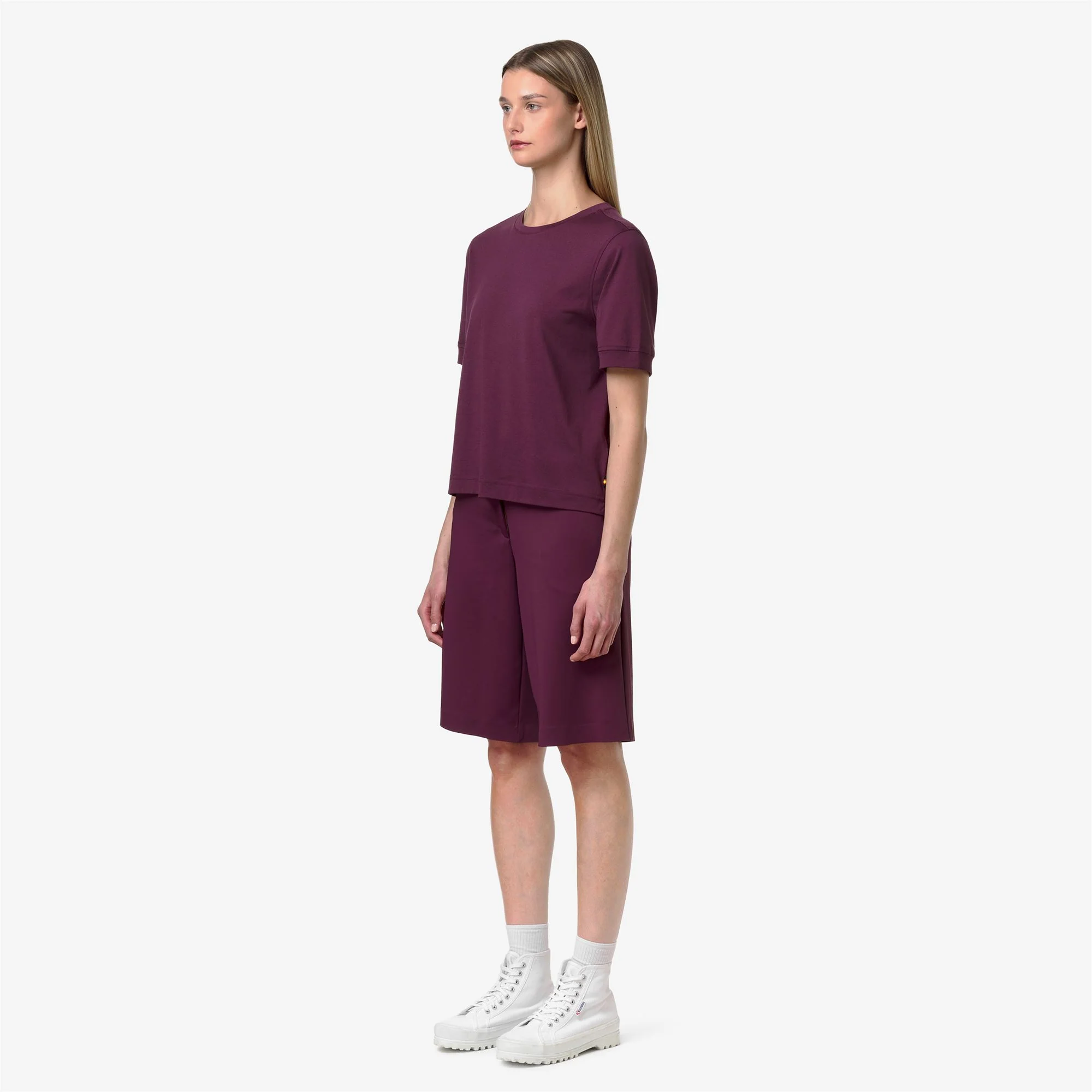 GABILLOU COTTON SILK - T-ShirtsTop - T-Shirt - Woman - VIOLET MAUVE WINE - Image 4