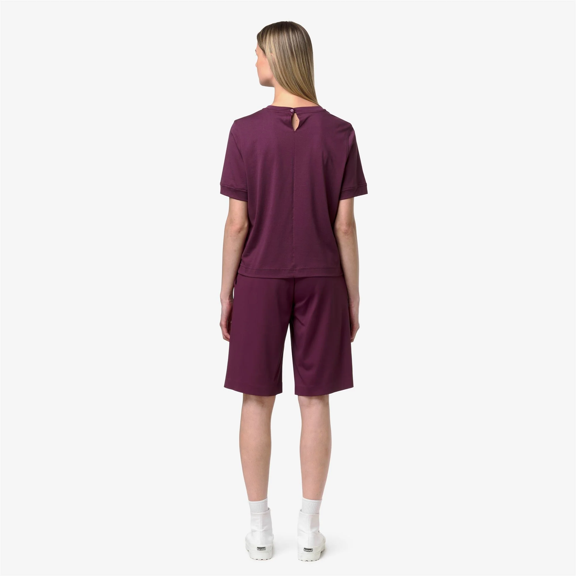 GABILLOU COTTON SILK - T-ShirtsTop - T-Shirt - Woman - VIOLET MAUVE WINE - Image 5