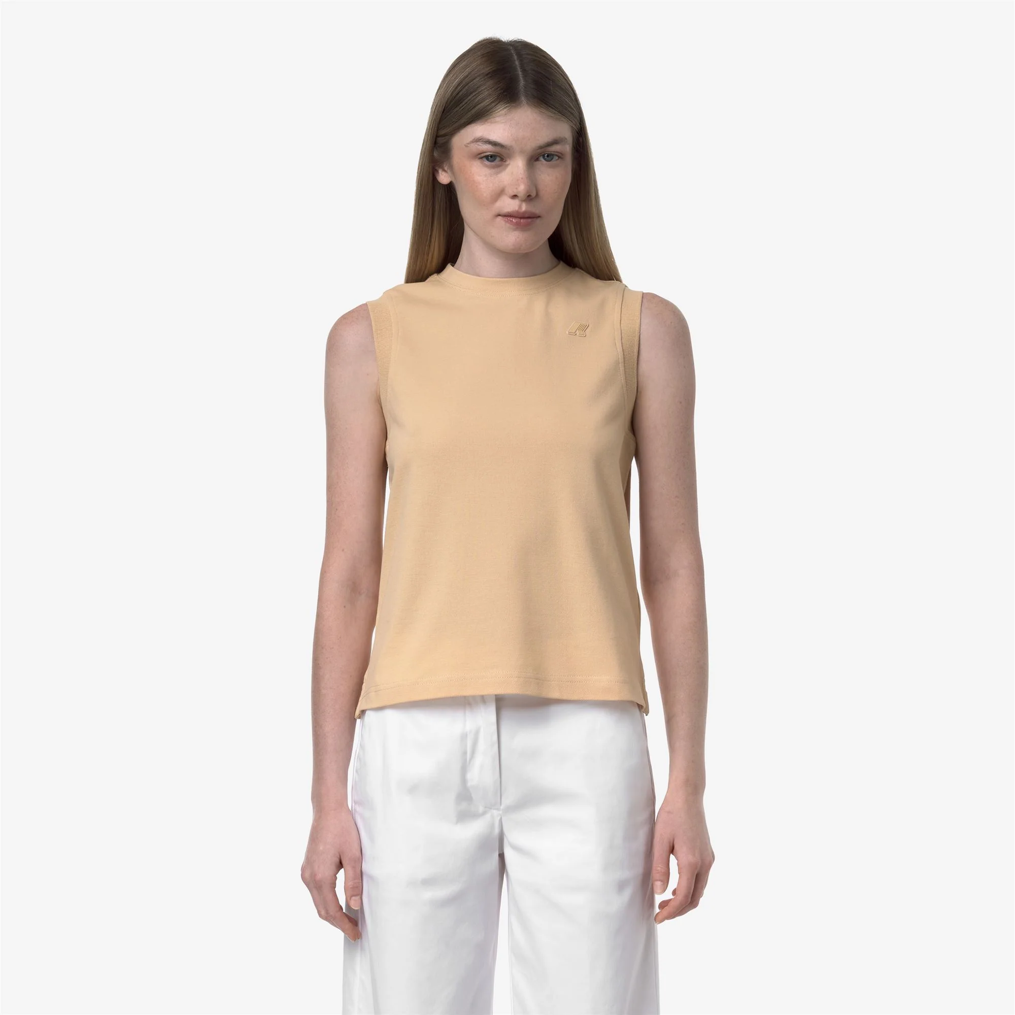 MOSA PIQUE - T-ShirtsTop - T-Shirt - Woman - BEIGE SHEEPSKIN - Image 3