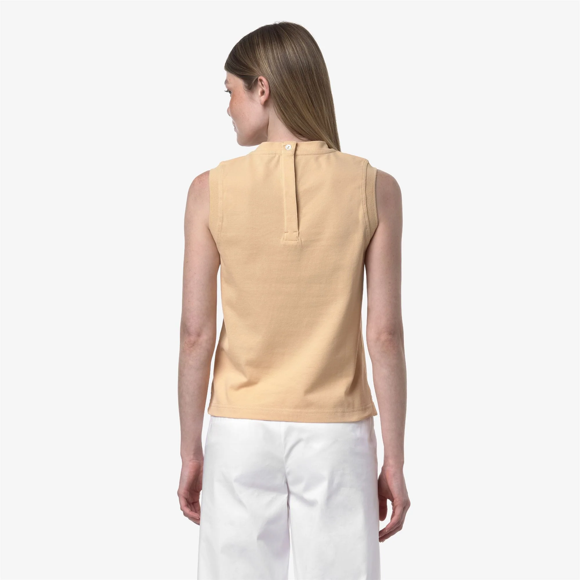 MOSA PIQUE - T-ShirtsTop - T-Shirt - Woman - BEIGE SHEEPSKIN - Image 5