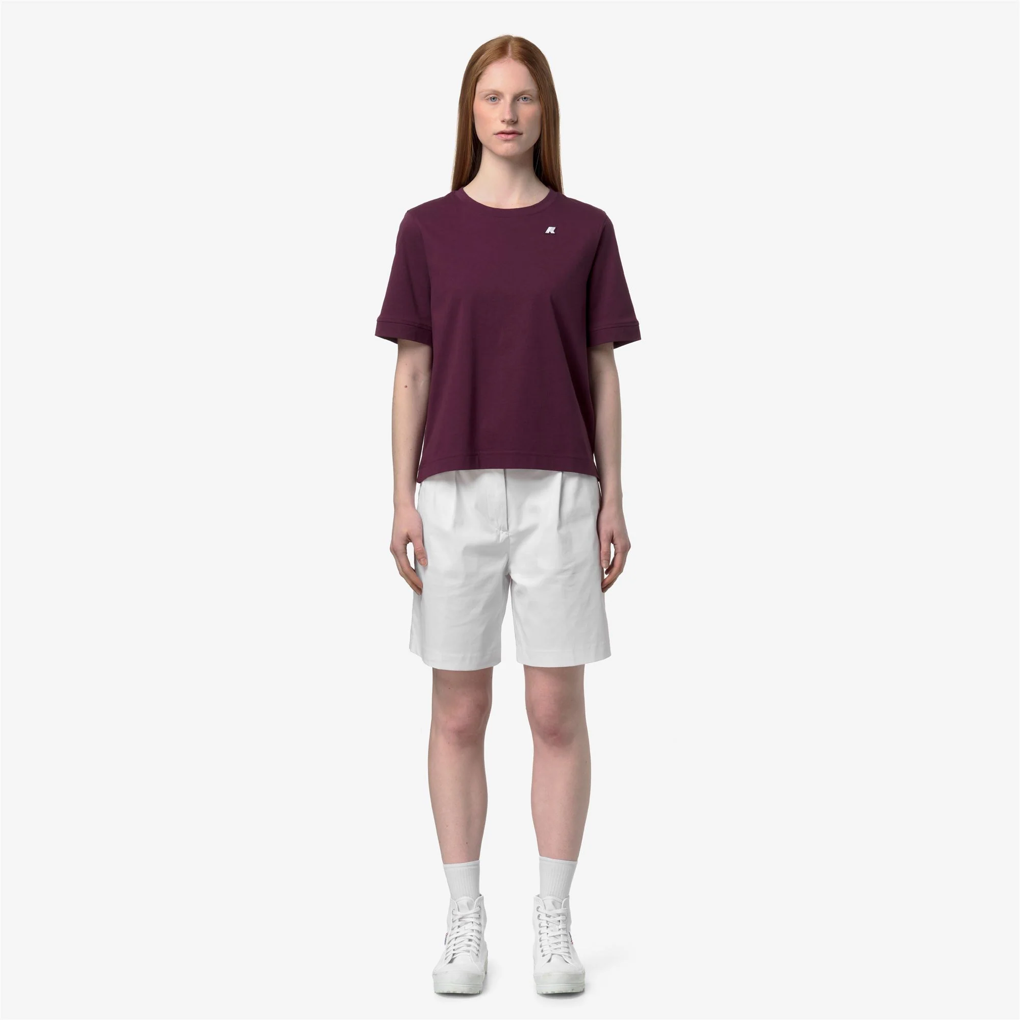 SELUNE JERSEY - T-ShirtsTop - T-Shirt - Woman - VIOLET MAUVE WINE - Image 3