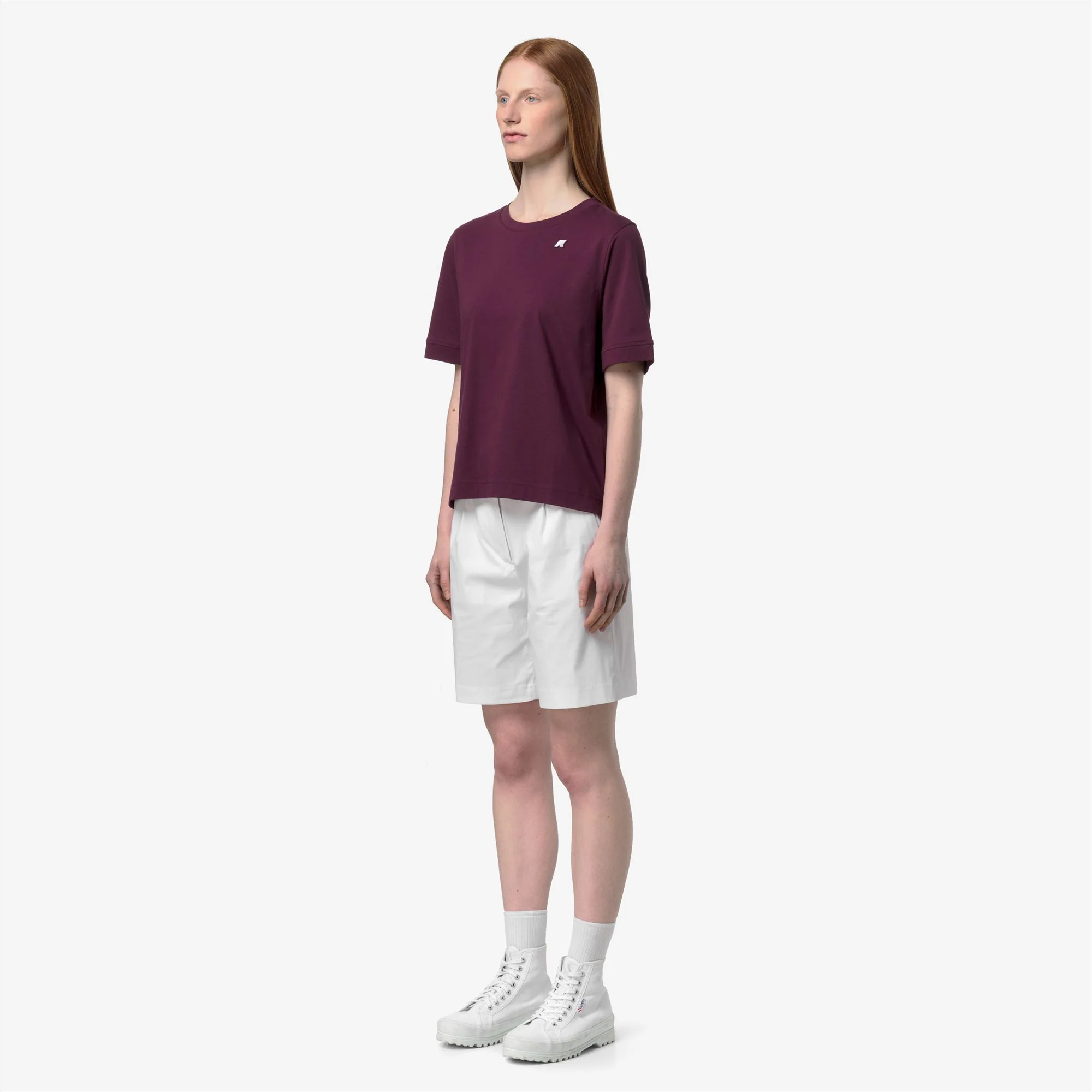 SELUNE JERSEY - T-ShirtsTop - T-Shirt - Woman - VIOLET MAUVE WINE - Image 4